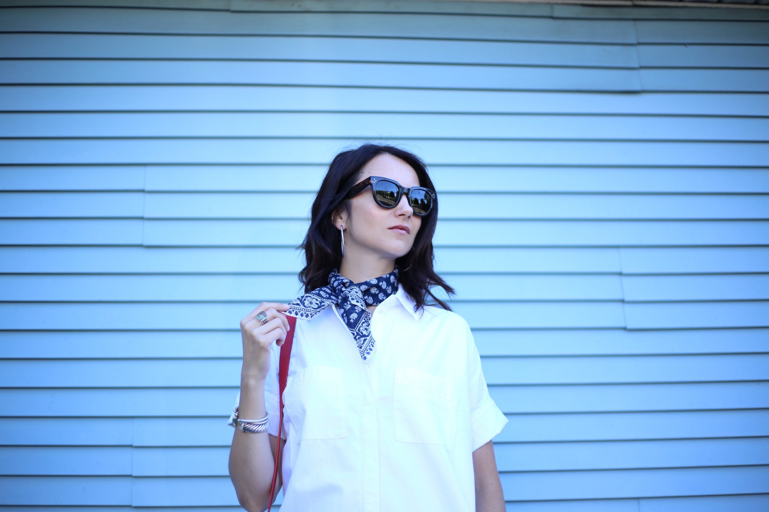 White Summer Dress- Menswear Inspired Style White Summer Dress- Menswear Inspired Style