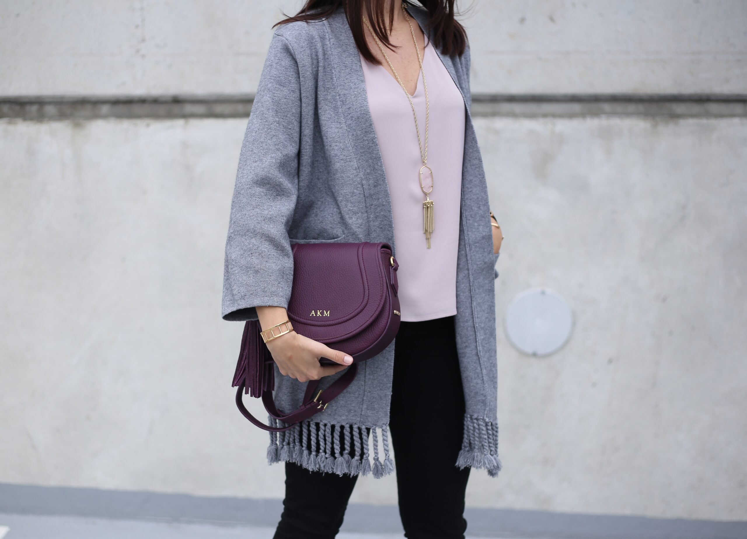 fall outfit grey cardigan