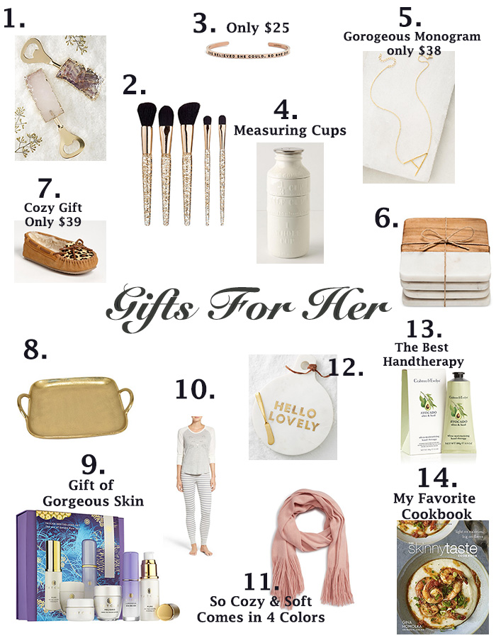 holiday gift ideas for her all under $50 created by style blogger Anna Monteiro of Blushing Rose Style