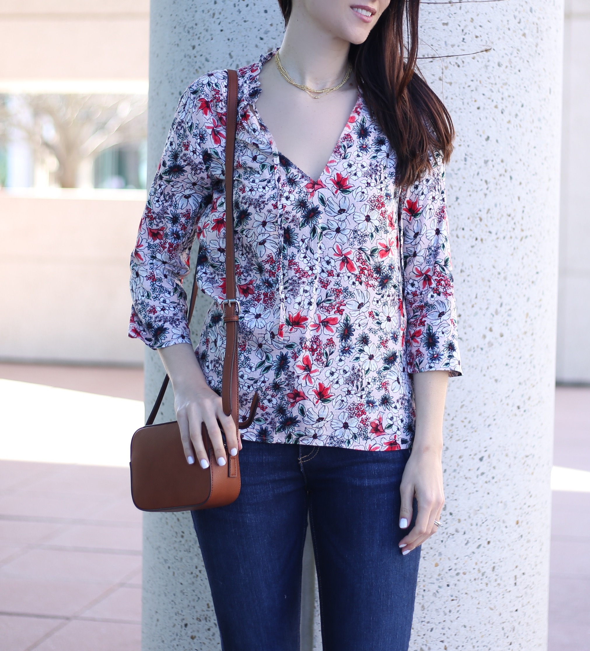 fashion blogger Anna Monteiro of blushing rose style wearing affordable spring fashion look with Marks & Spencer