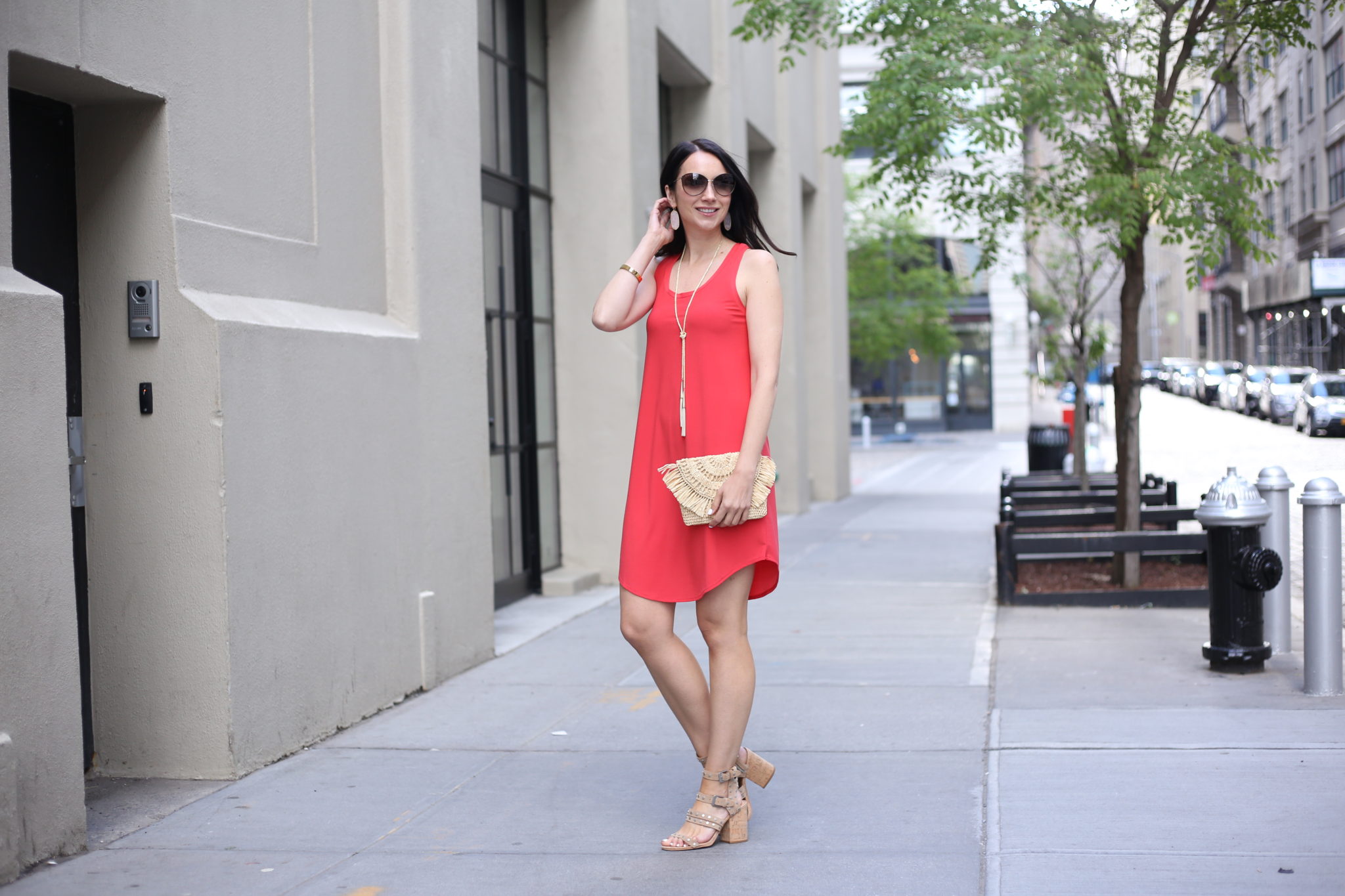 Date Night Outfit – Tank Dress & Strappy Sandals