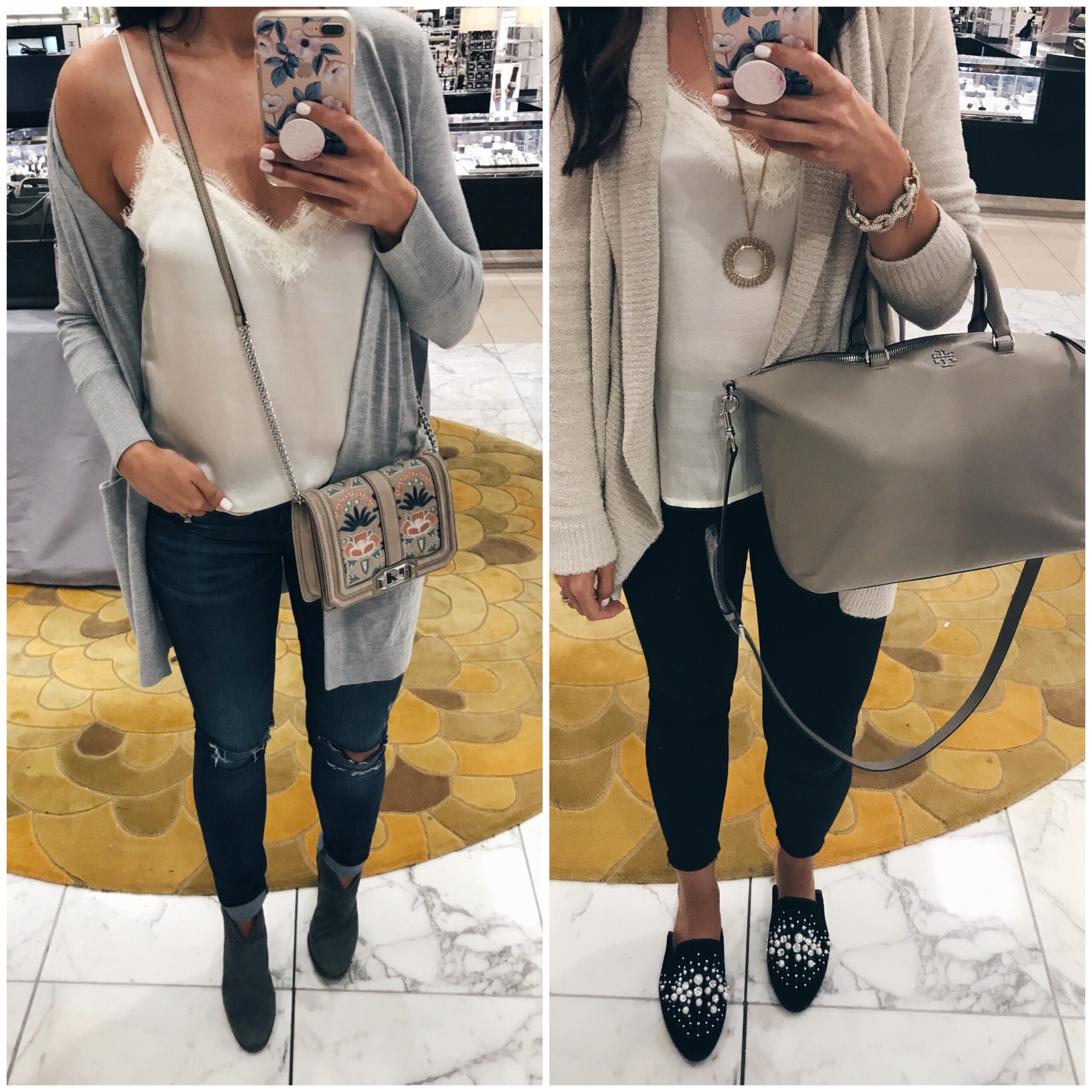 fashion blogger Anna Monterio wearing Tory Burch and Rebecca Minkoff handbag from Nordstrom Anniversary Sale 2017