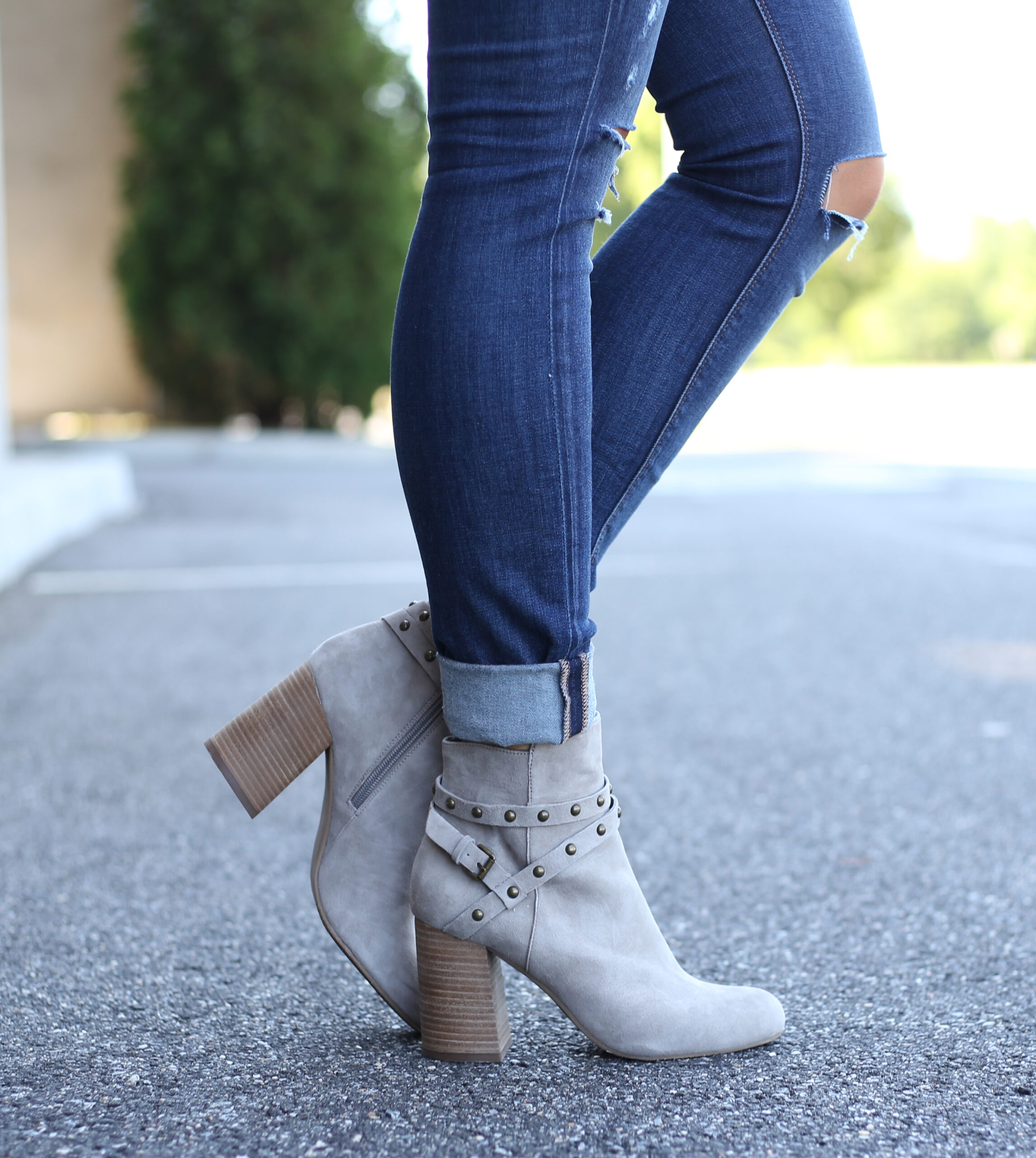 fashion blogger Anna Monteiro wearing BP. kolo booties from the Nordstrom Anniversary Sale 2017