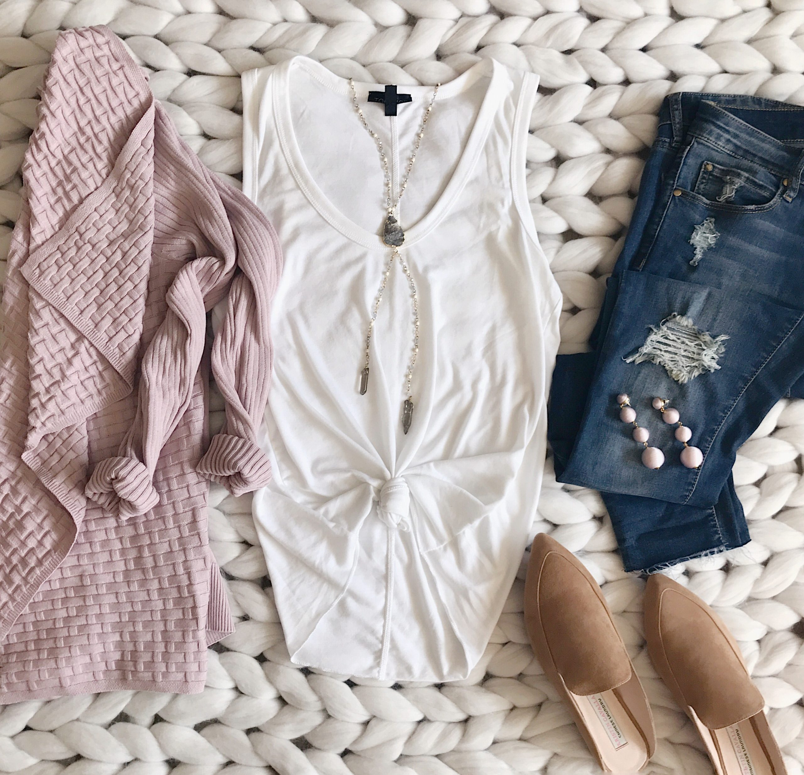 Blushing Rose Style fall outfits flatlay