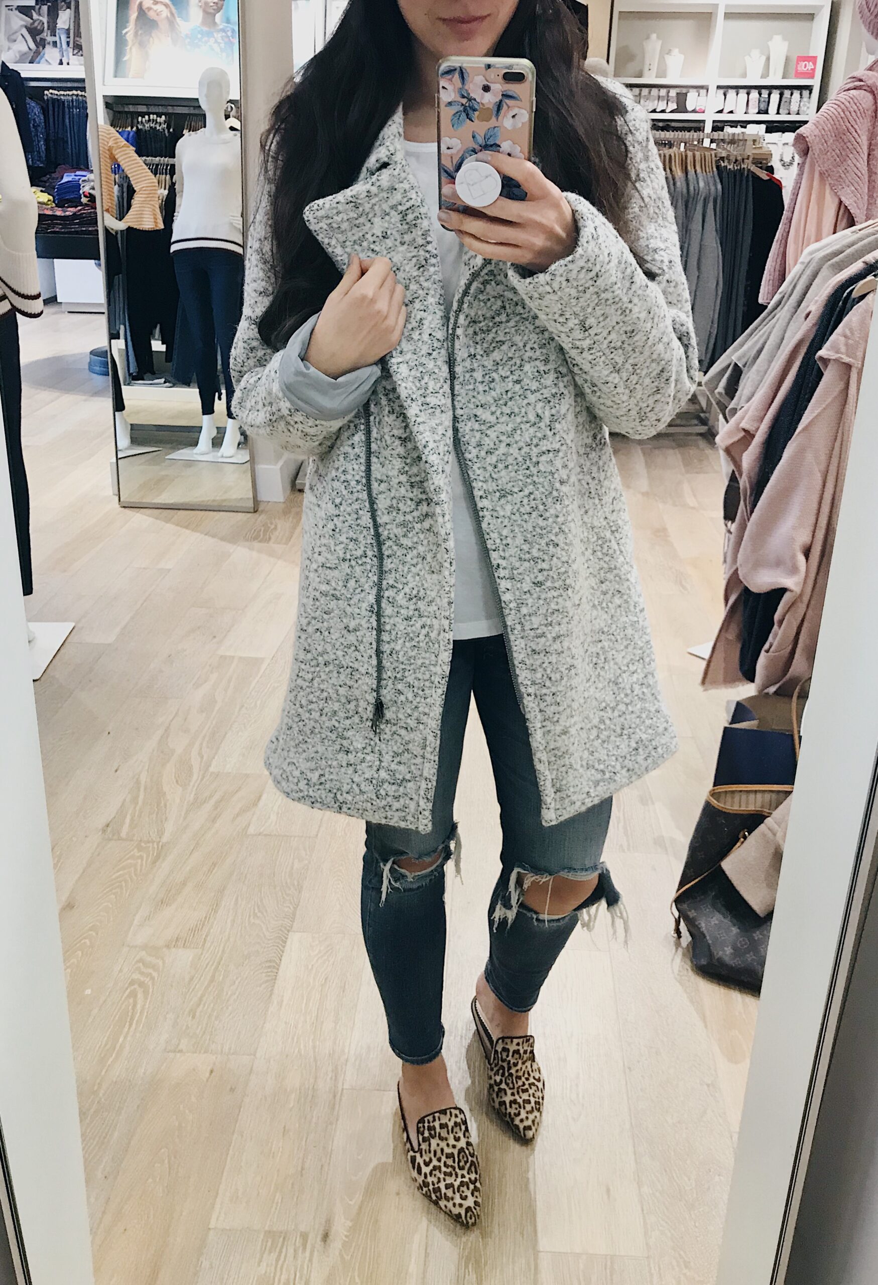 grey coat on sale