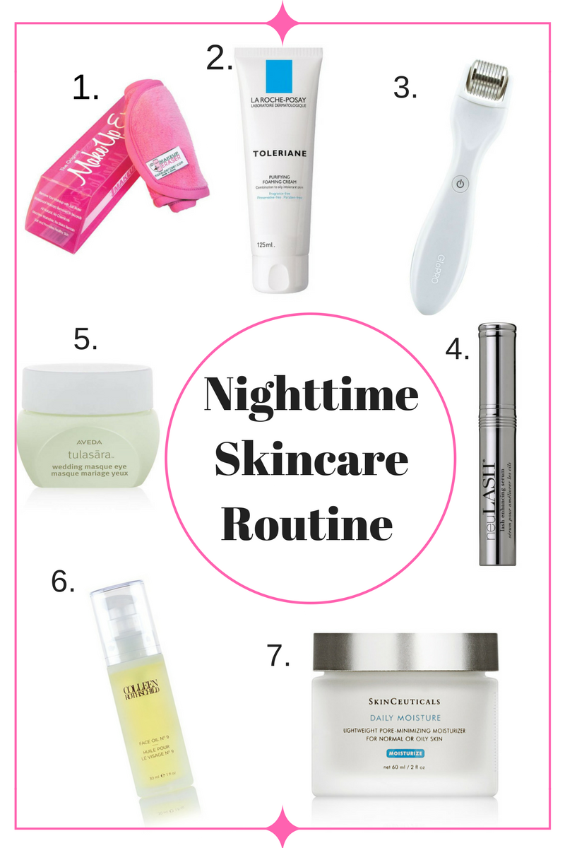 Nighttime skincare routine