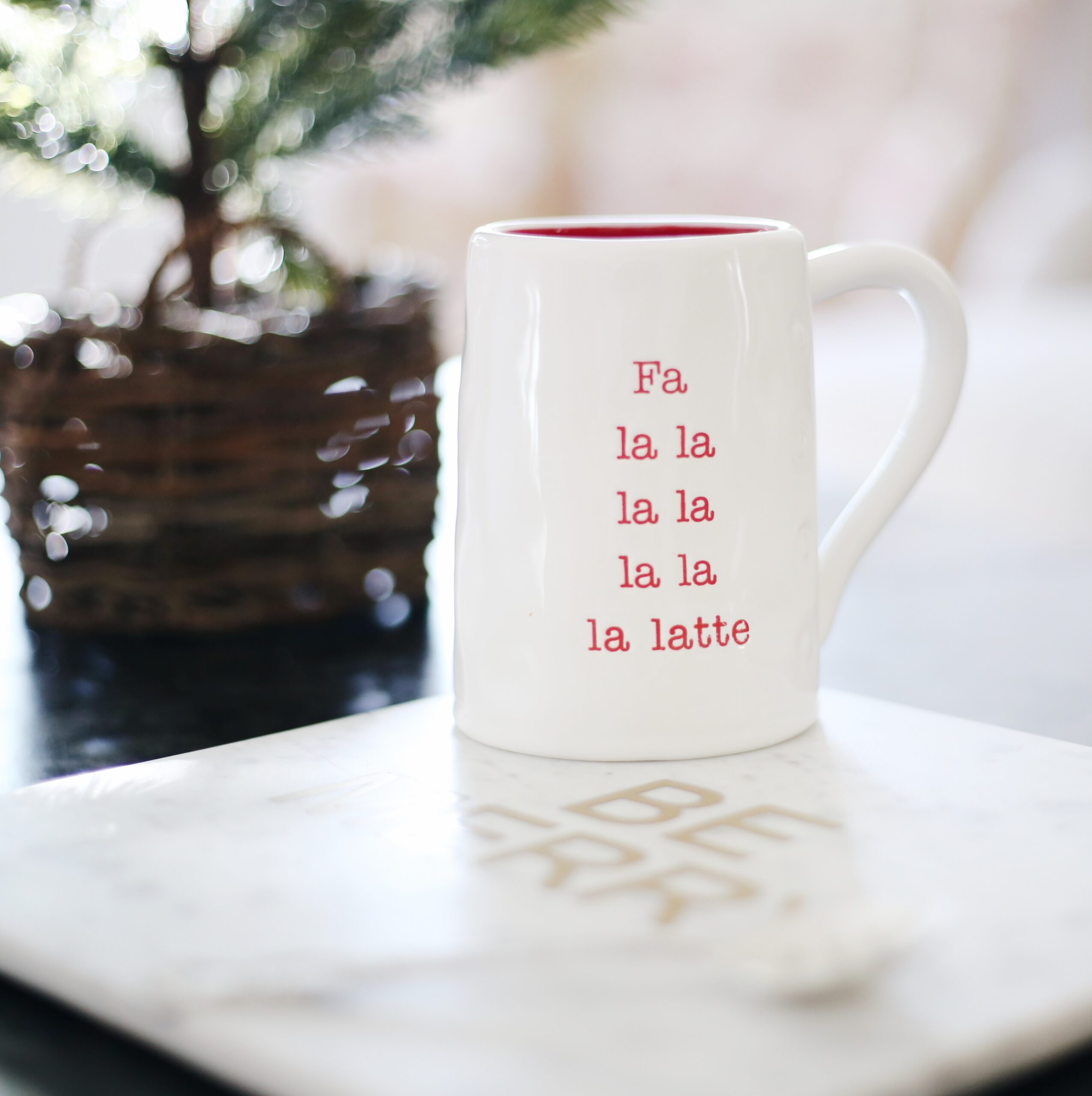 holiday coffee mug, holiday home decor