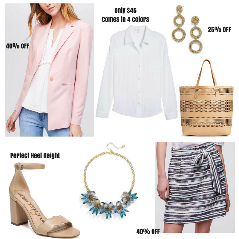 pink blazer outfit, outfit for work ideas, spring outfit inspiration