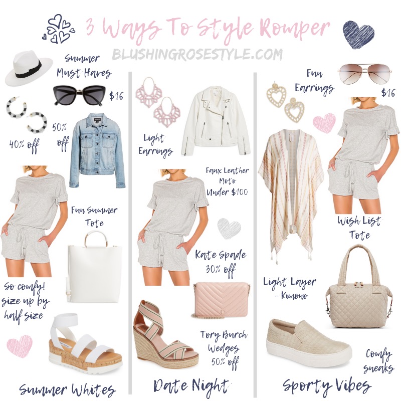 Three ways to style a jumpsuit or romper