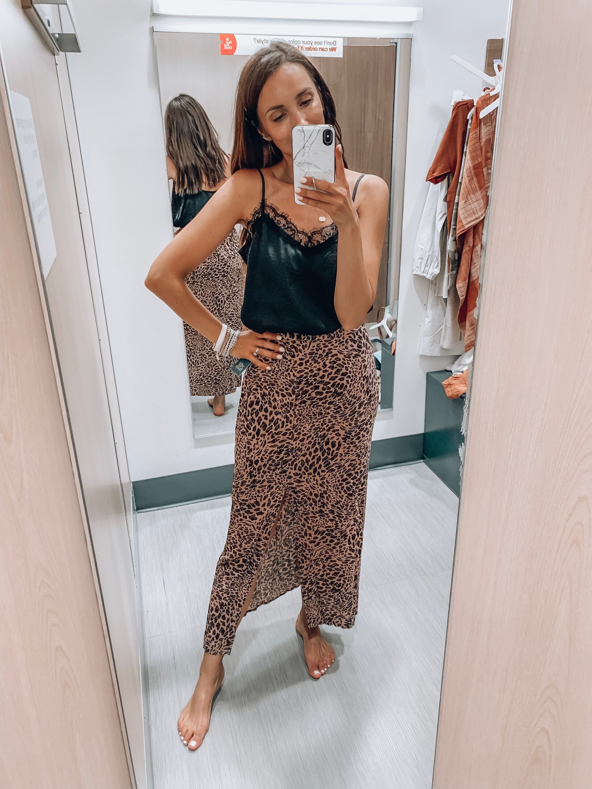 Leopard Skirt form Target, Black Cami from Target