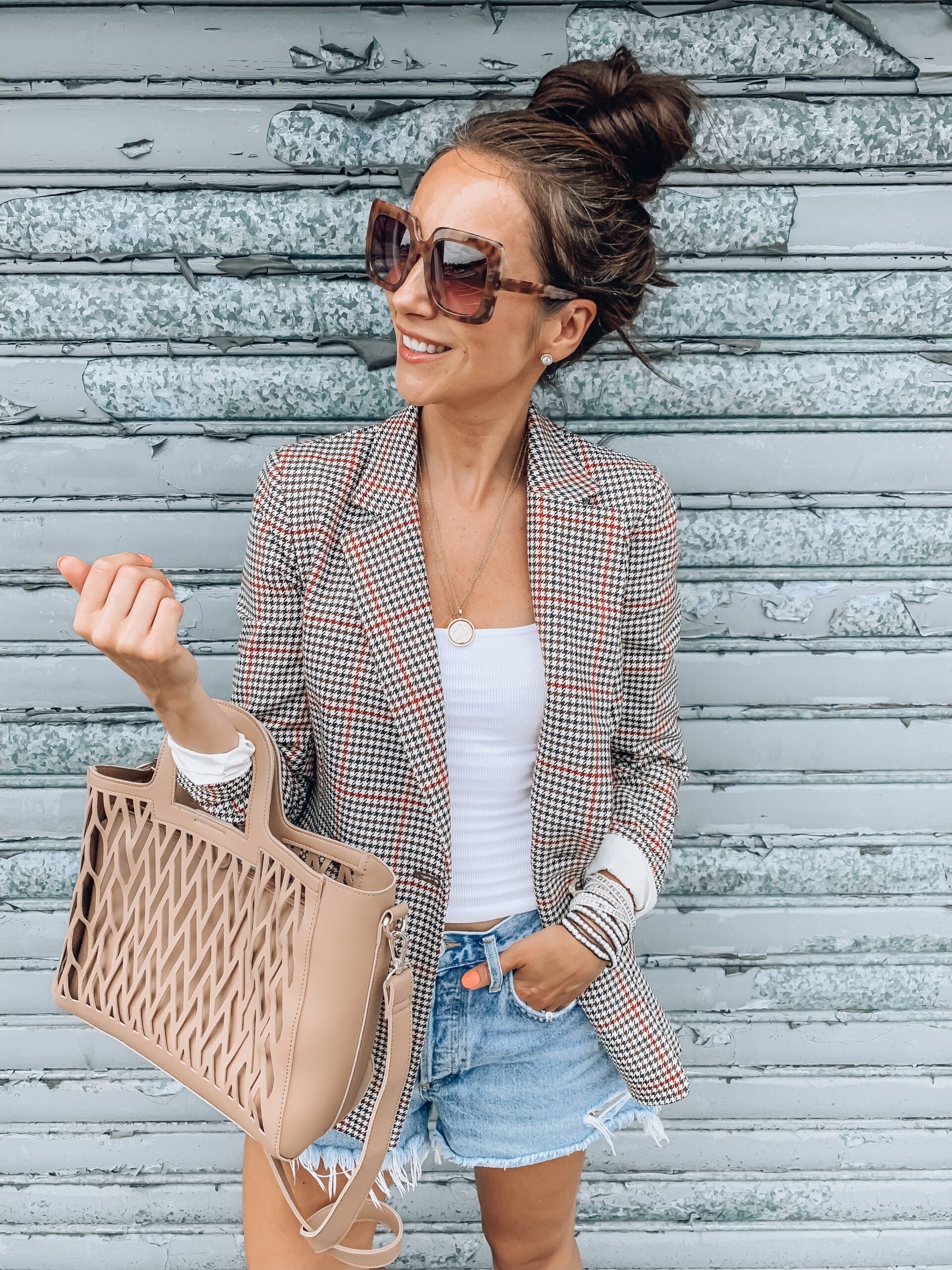 plaid blazer