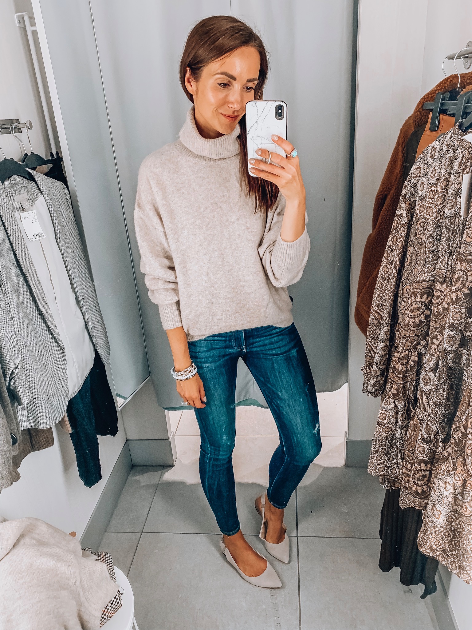 Cowl neck sweater, h&m try-on