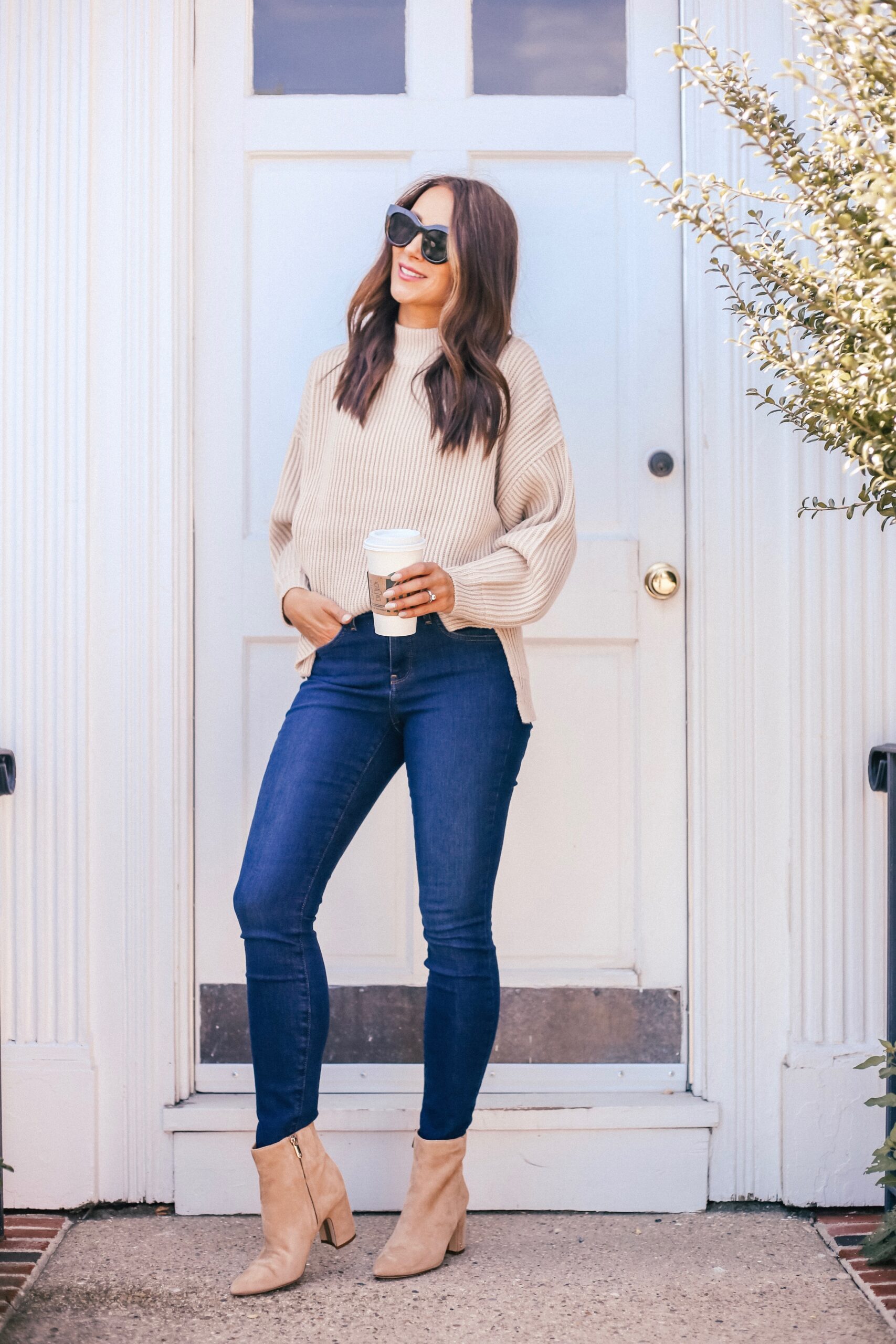 Sweater, Jeans, Booties