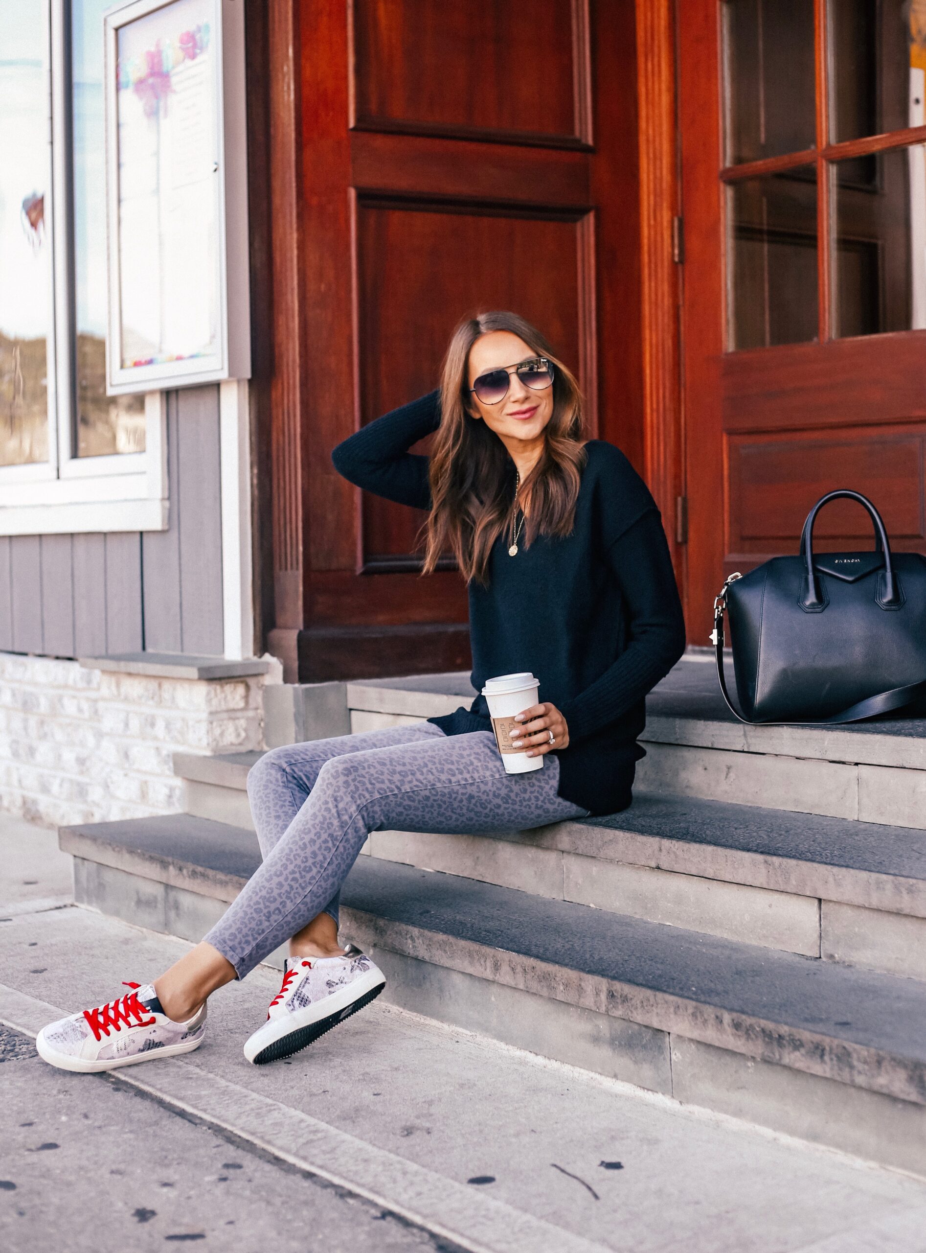 Tunic, Jeans, Sneakers