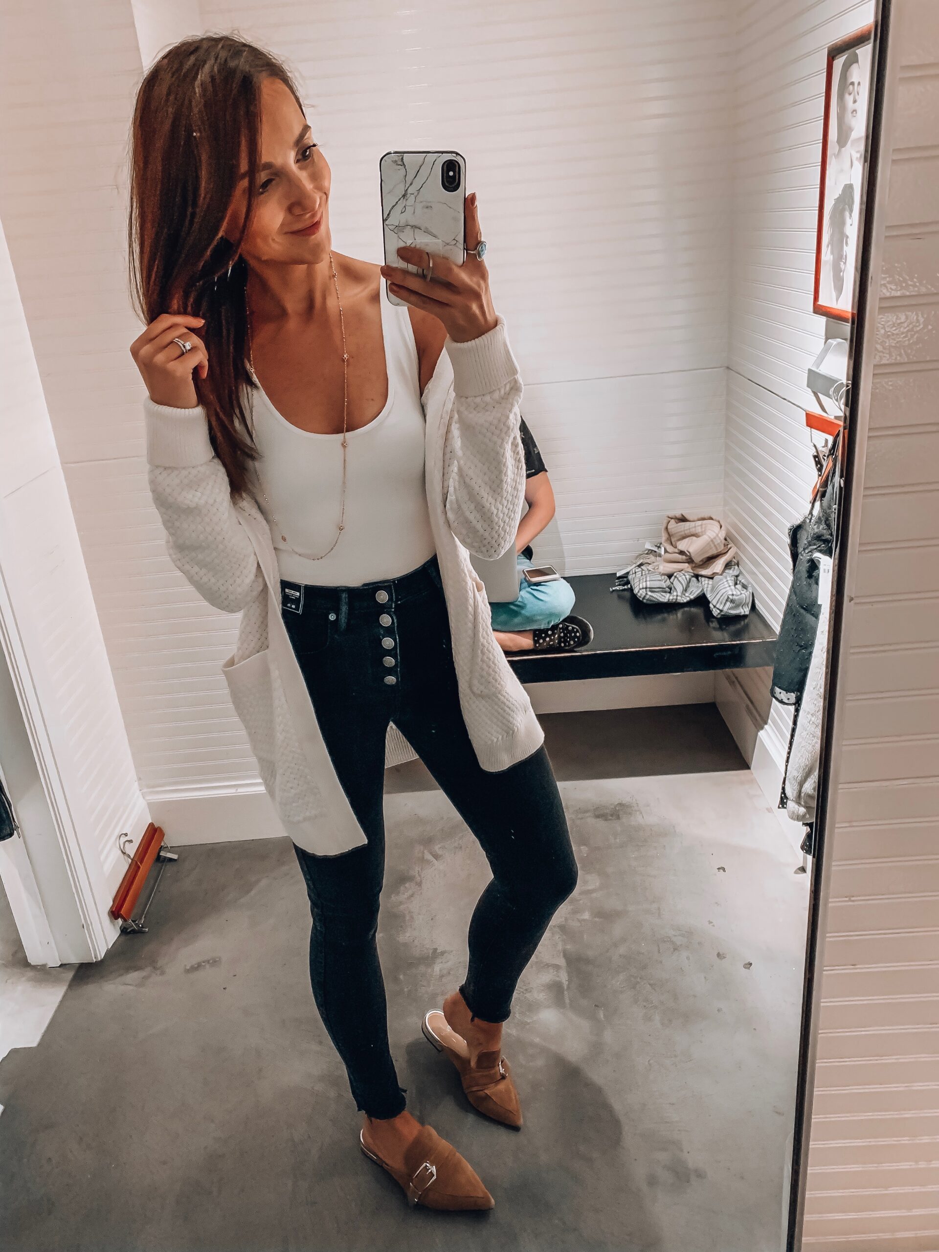 cardigan, jeans, body suit