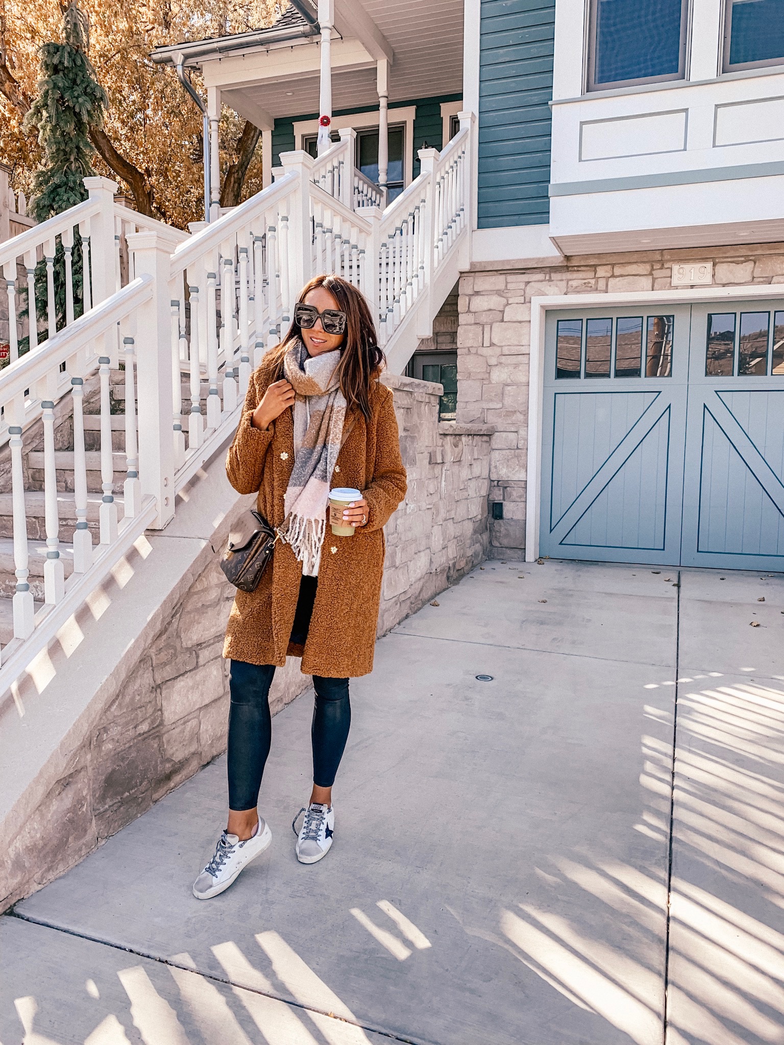 TEDDY COAT, LEGGINGS, SCARF