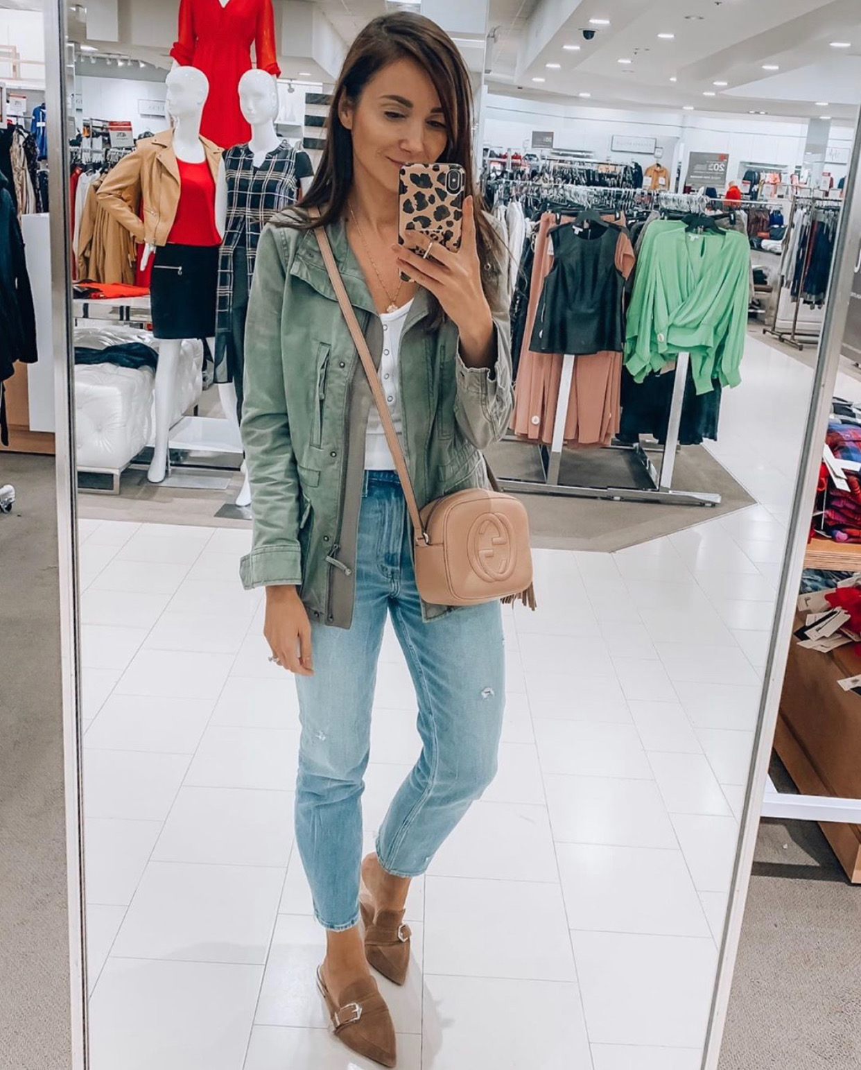Mules, Jeans, Madewell jacket