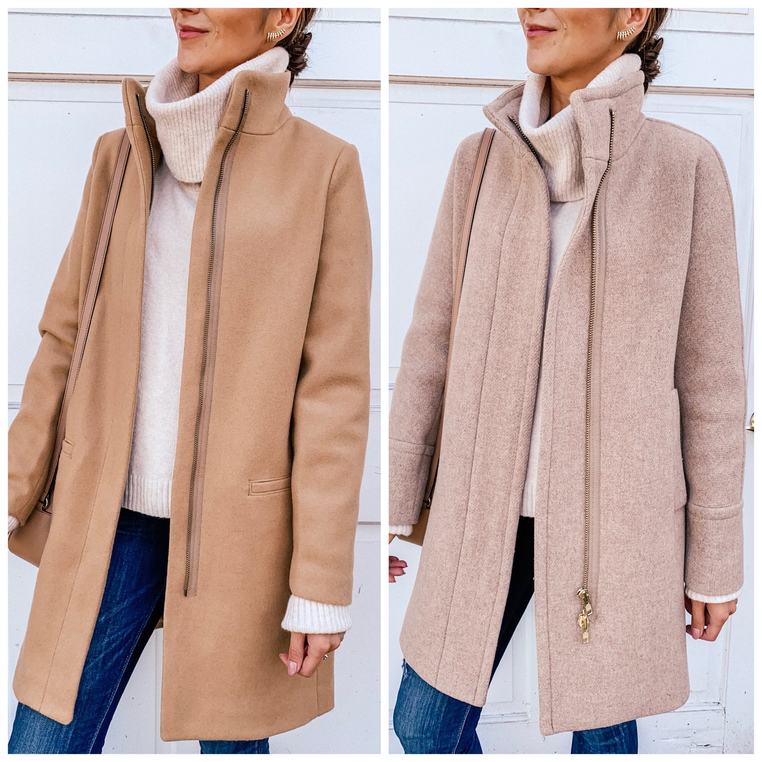 j crew cocoon coat sandstone