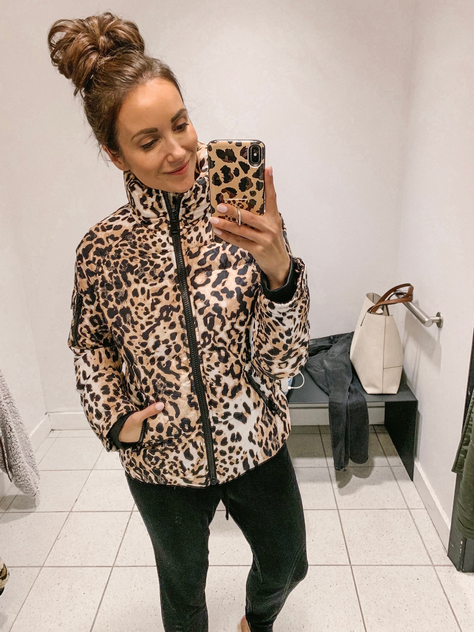 LEOPARD PUFFER JACKET