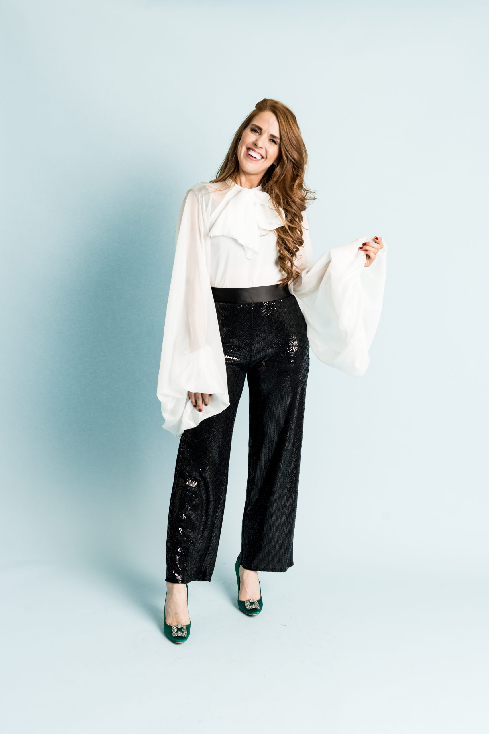 Tara Gibson Wide Leg Sequin Pant