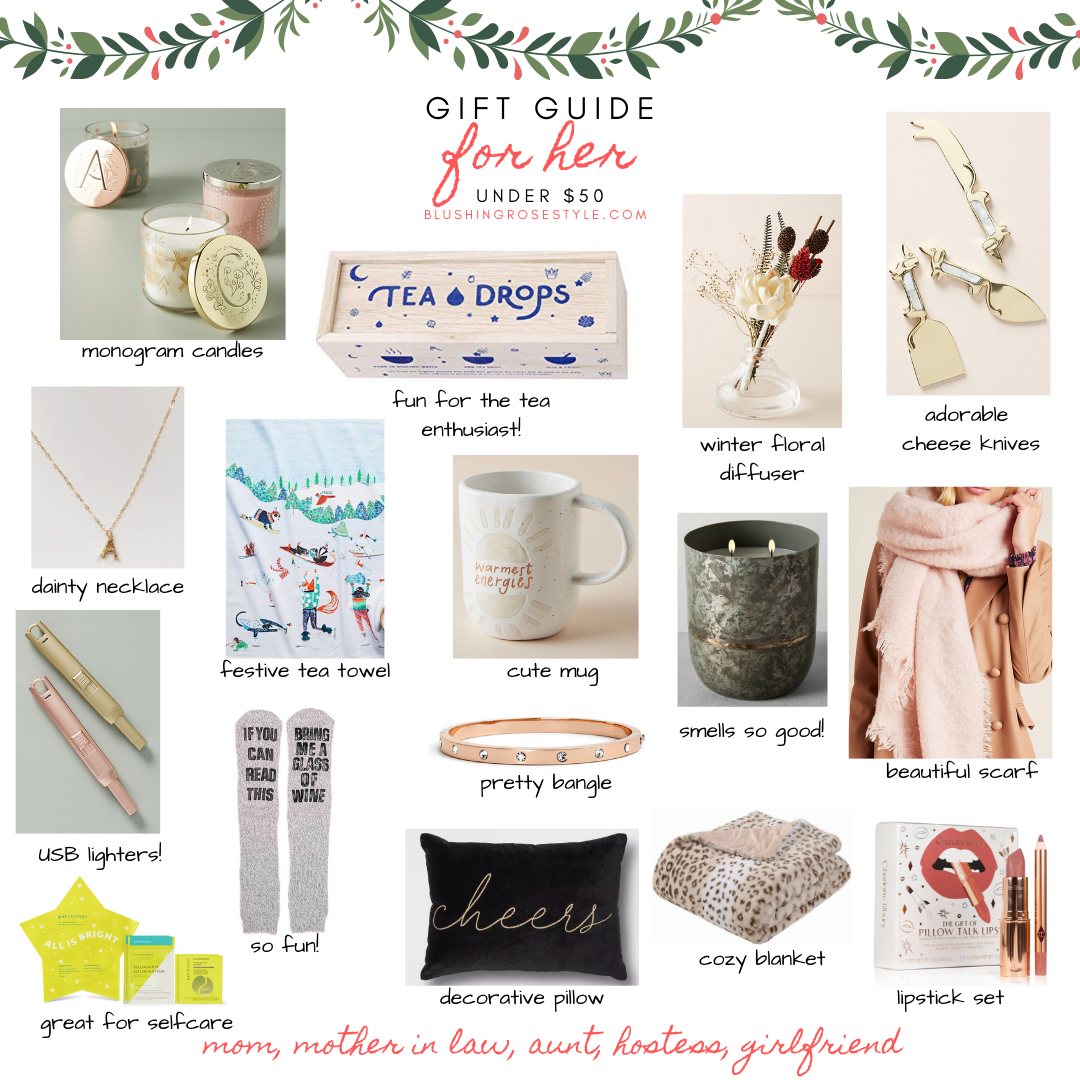 Gifts For Her: Under $50 and Under $100 - Blushing Rose Style Blog