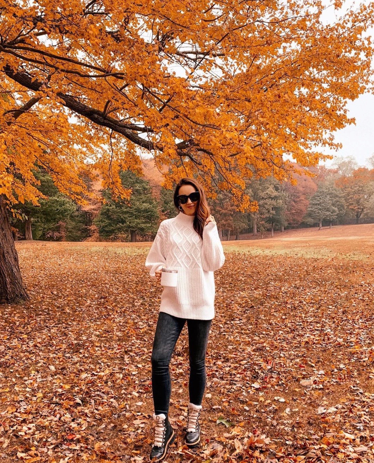 Cozy Fal Outfit, Sweater, Leggings, Boots