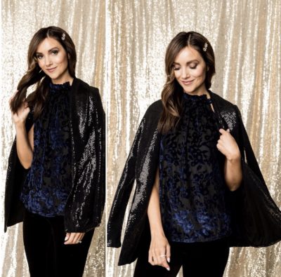 Velvet Top, Sequin Blazer