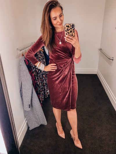 banana republic velvet dress