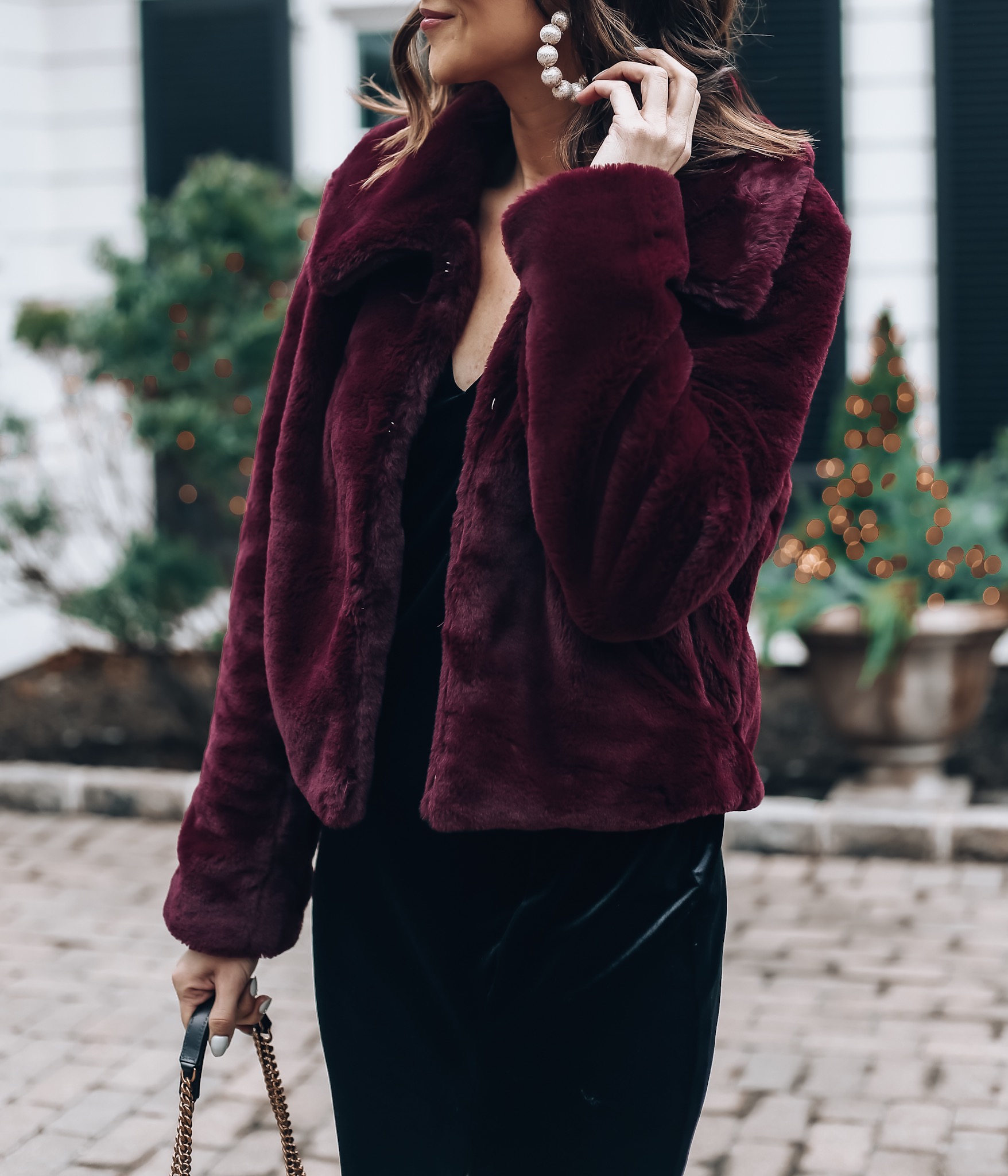 Velvet Dress Styled For the Holidays