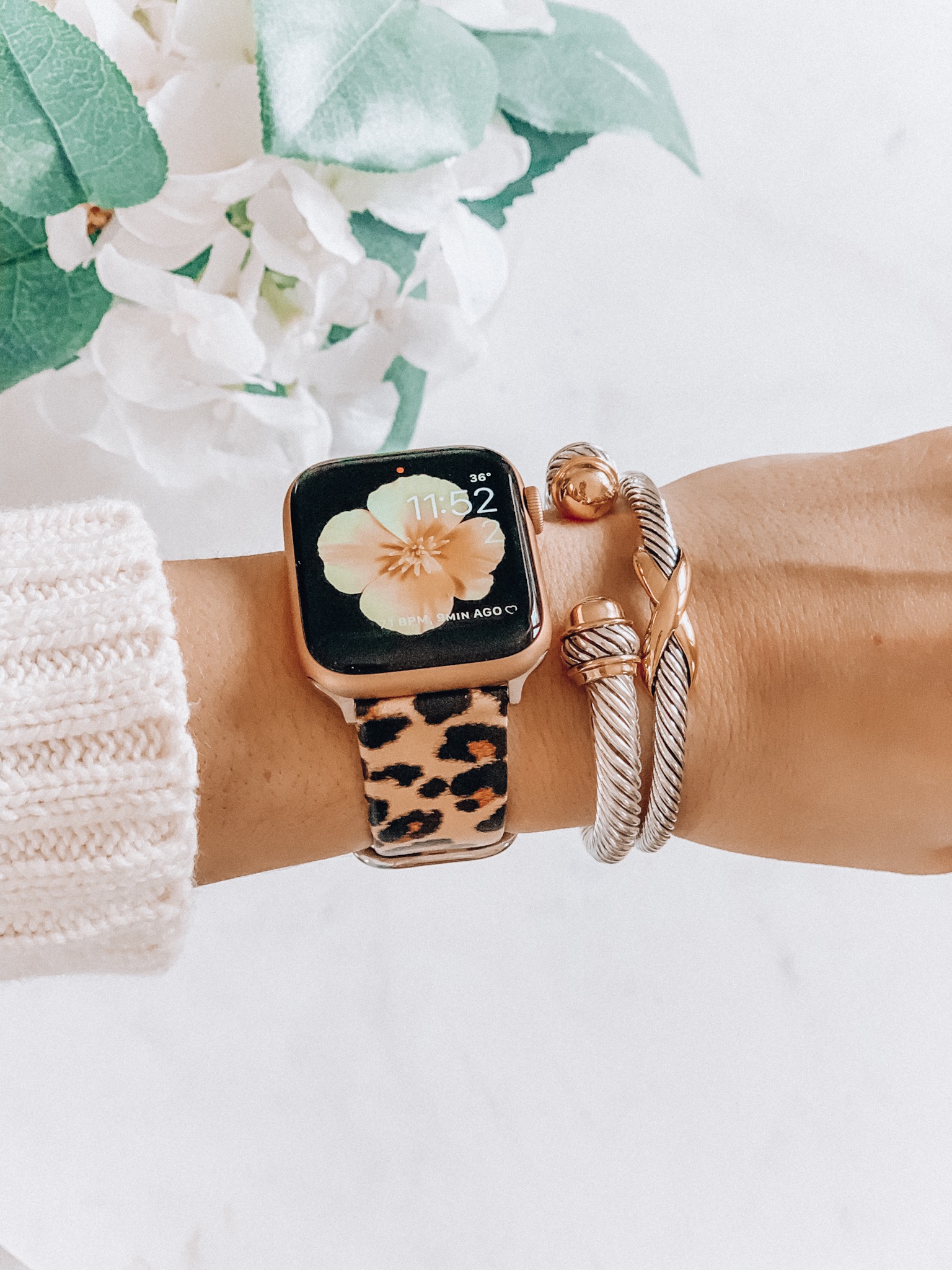 Apple watch leopard band