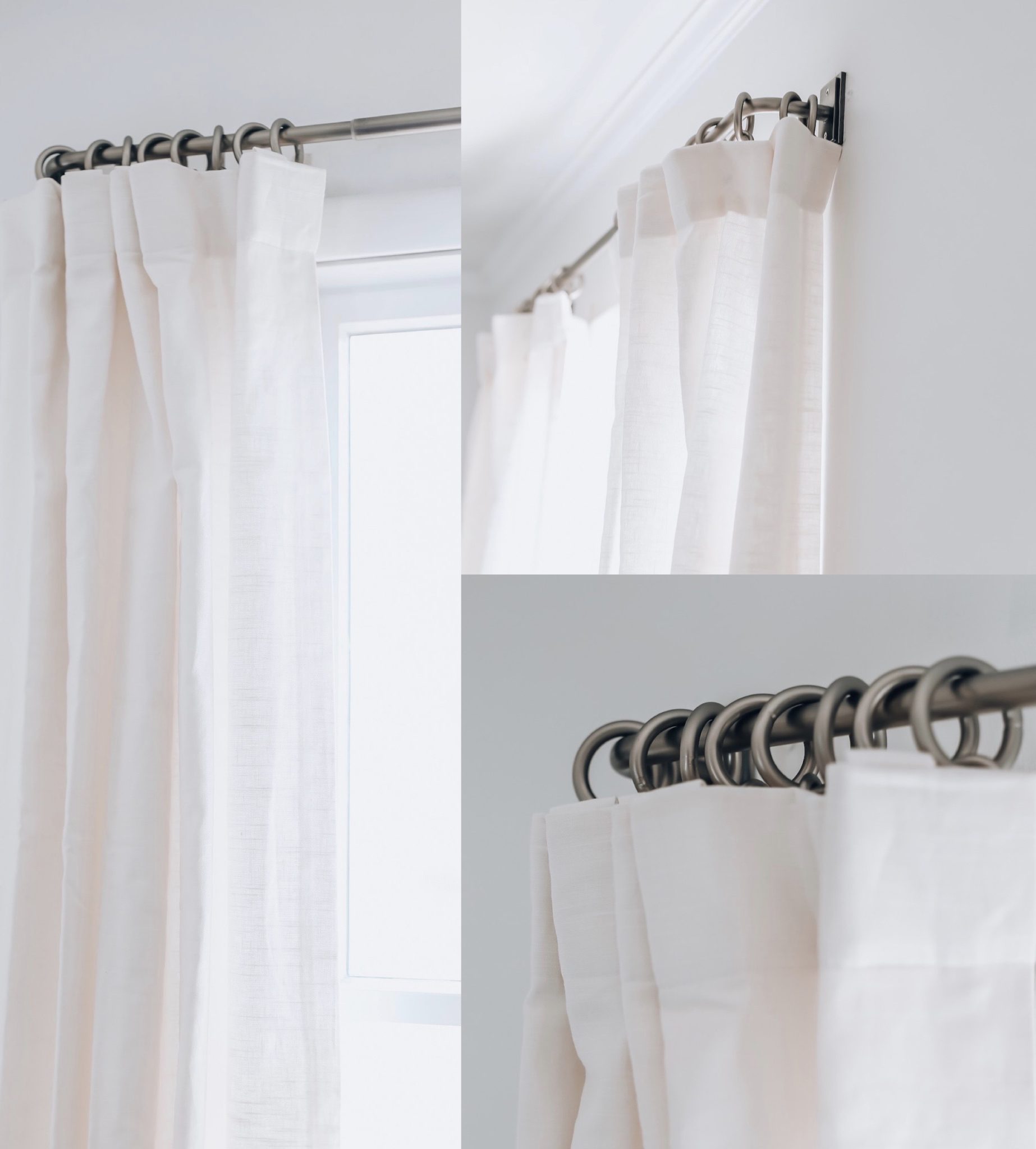 window treatments, curtains in master bedroom,