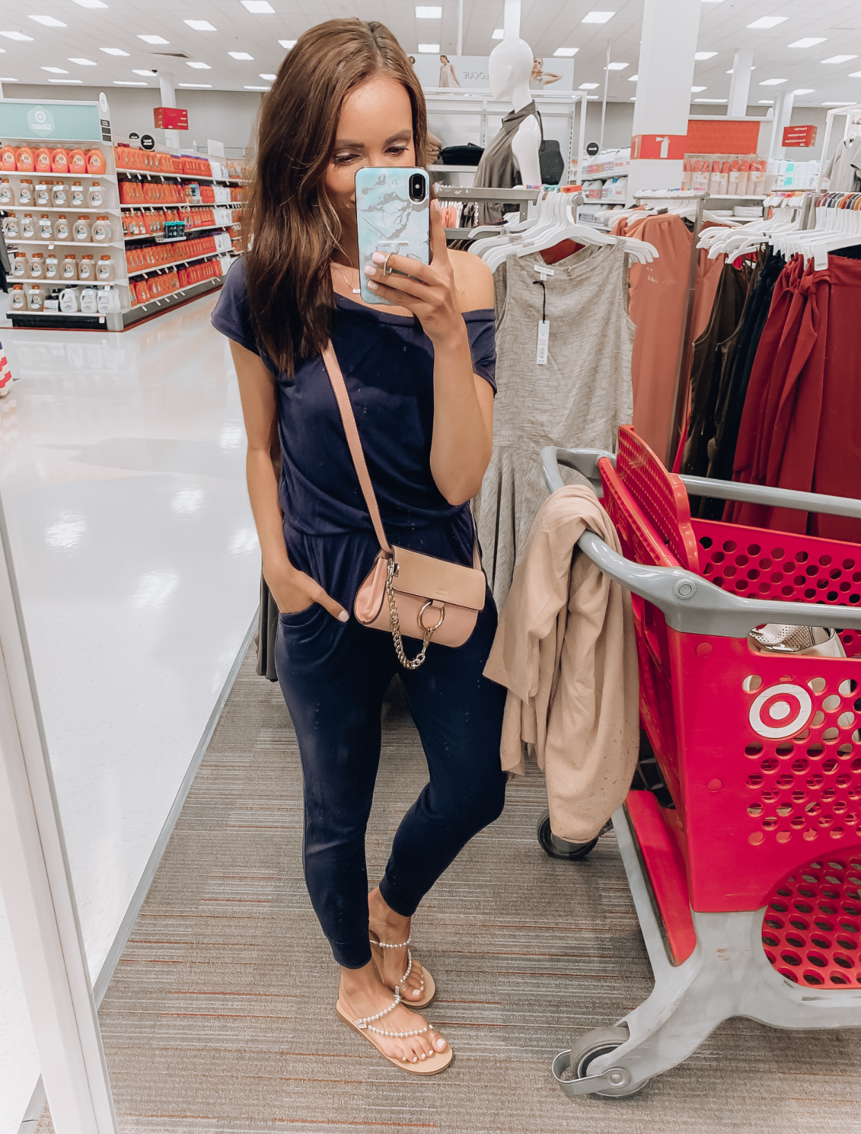 Woman wearing jumpsuit