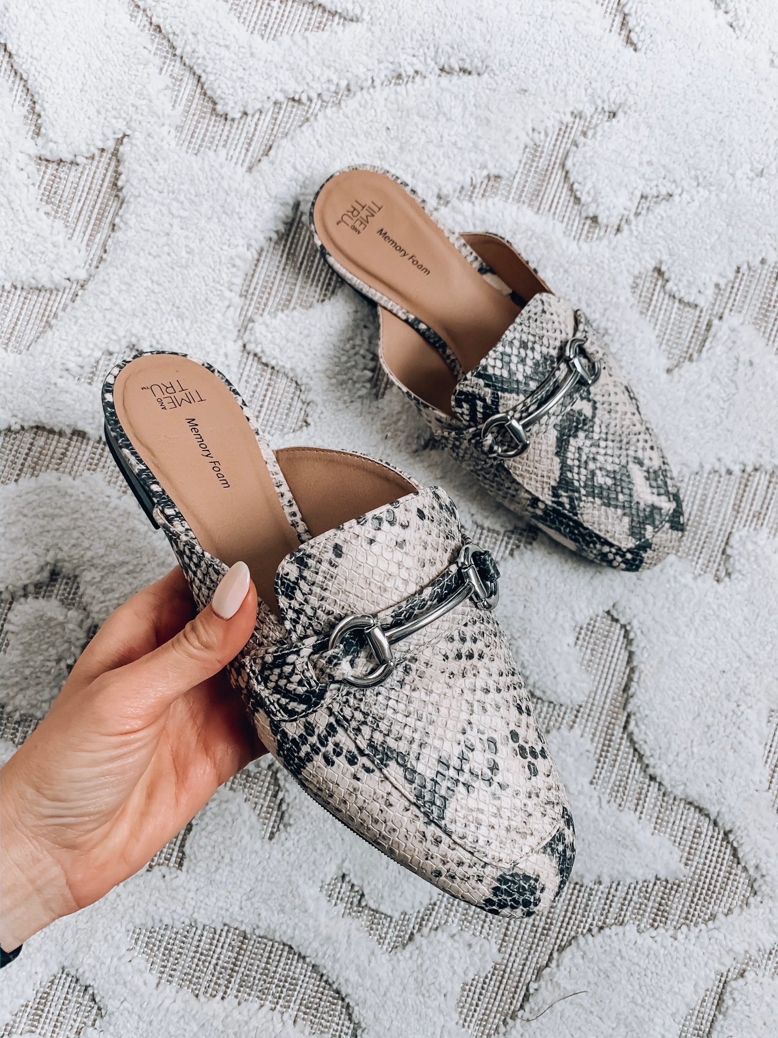 SNAKESKIN MULES