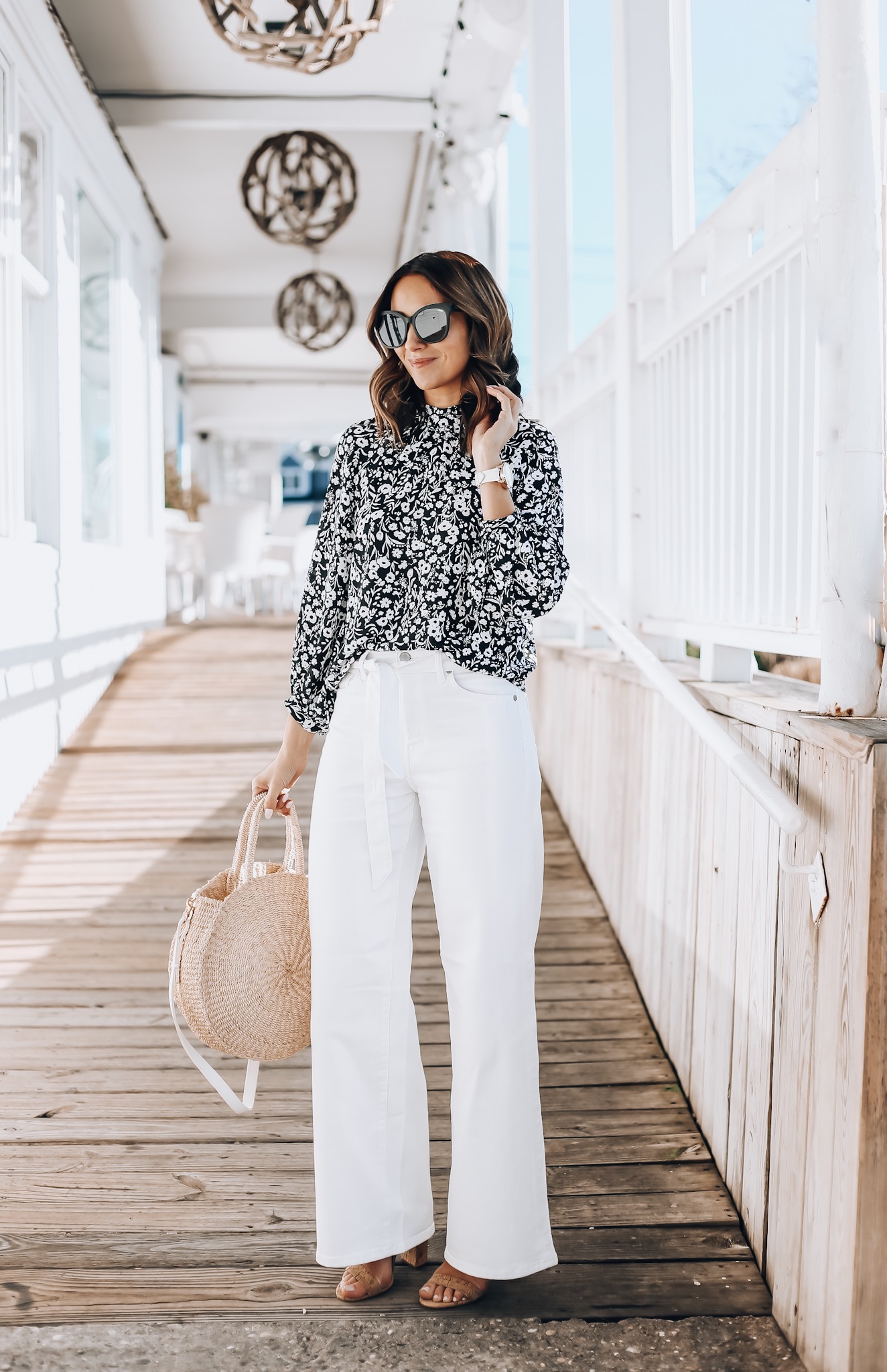 high rise wide leg jean, white jeans for spring
