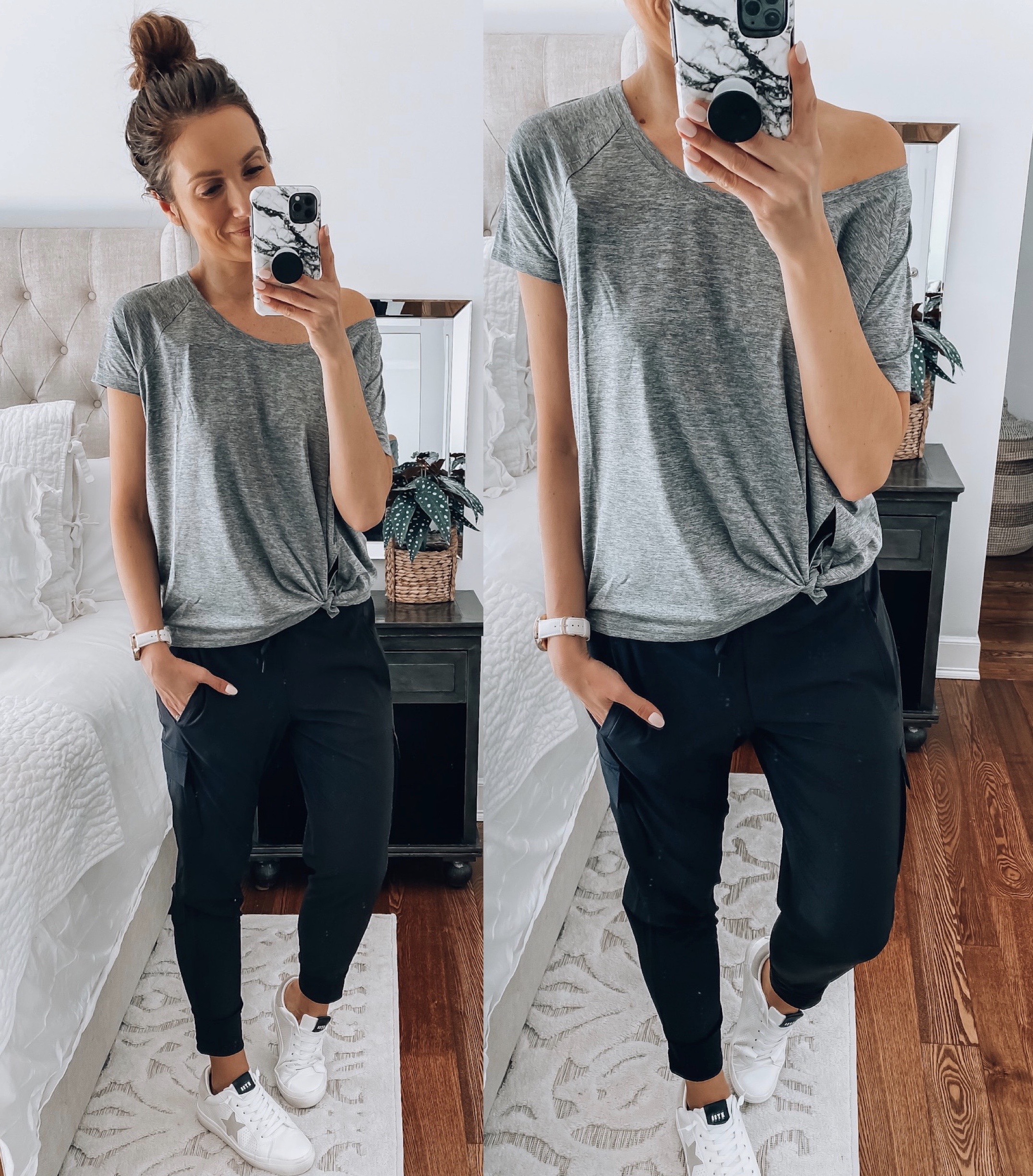 woman wearing athleisure wear, walmart fashion