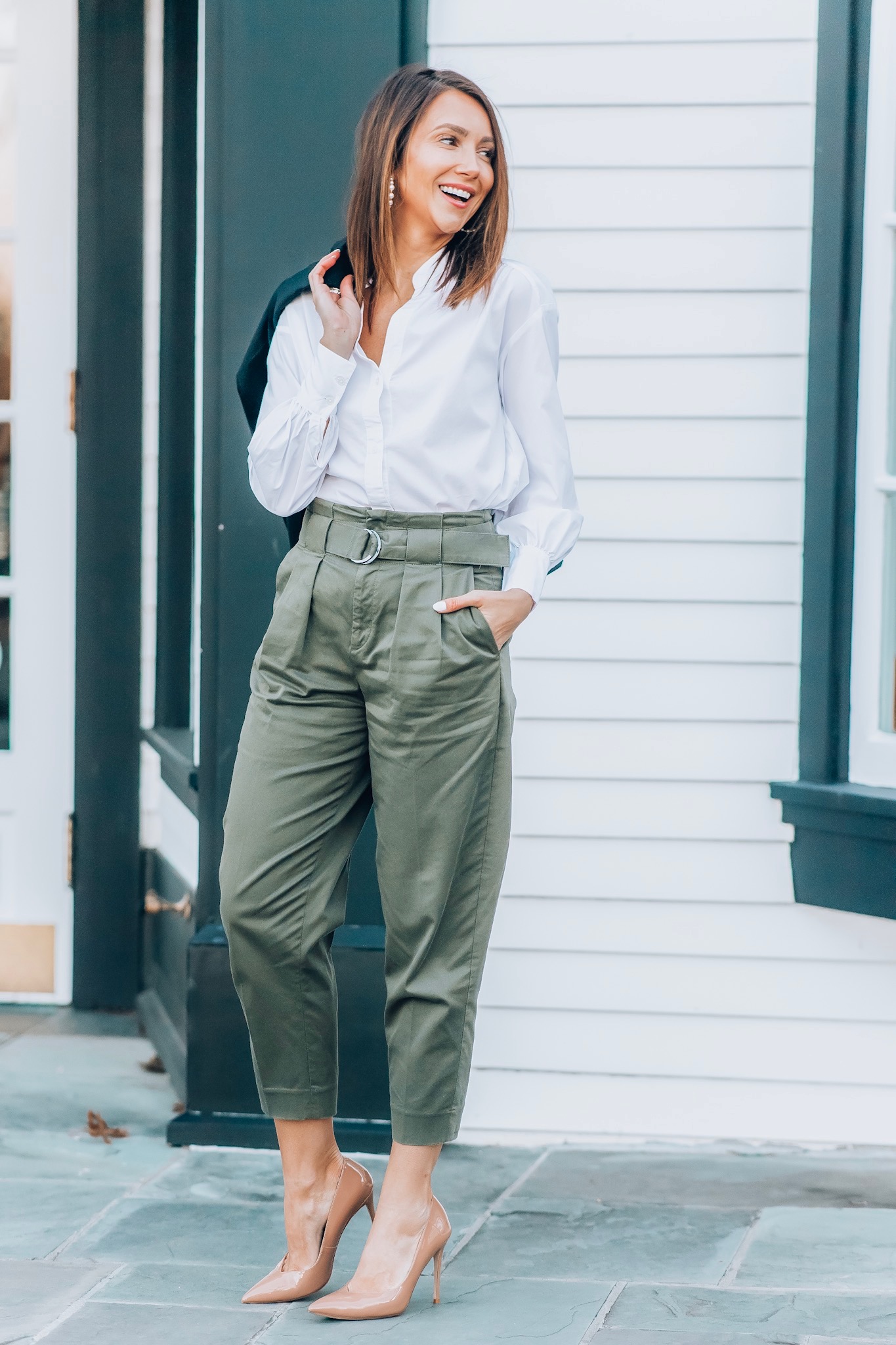 Work Pants – Three Outfit Ideas - Blushing Rose Style Blog