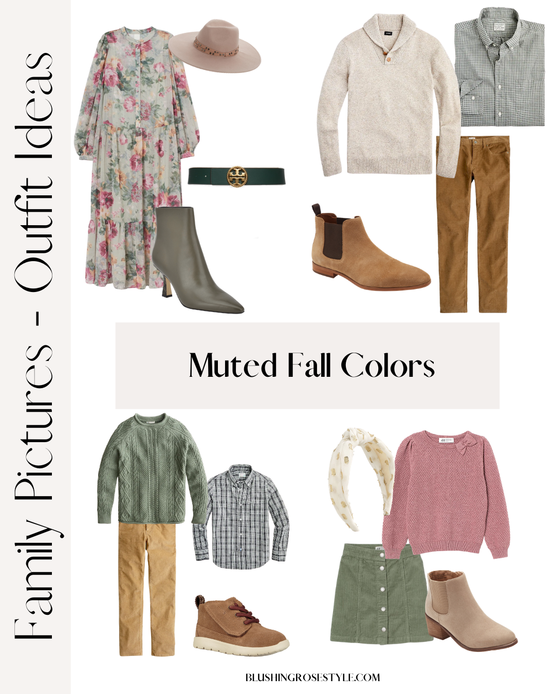 Fall Family Photo Outfit Ideas in Muted colors