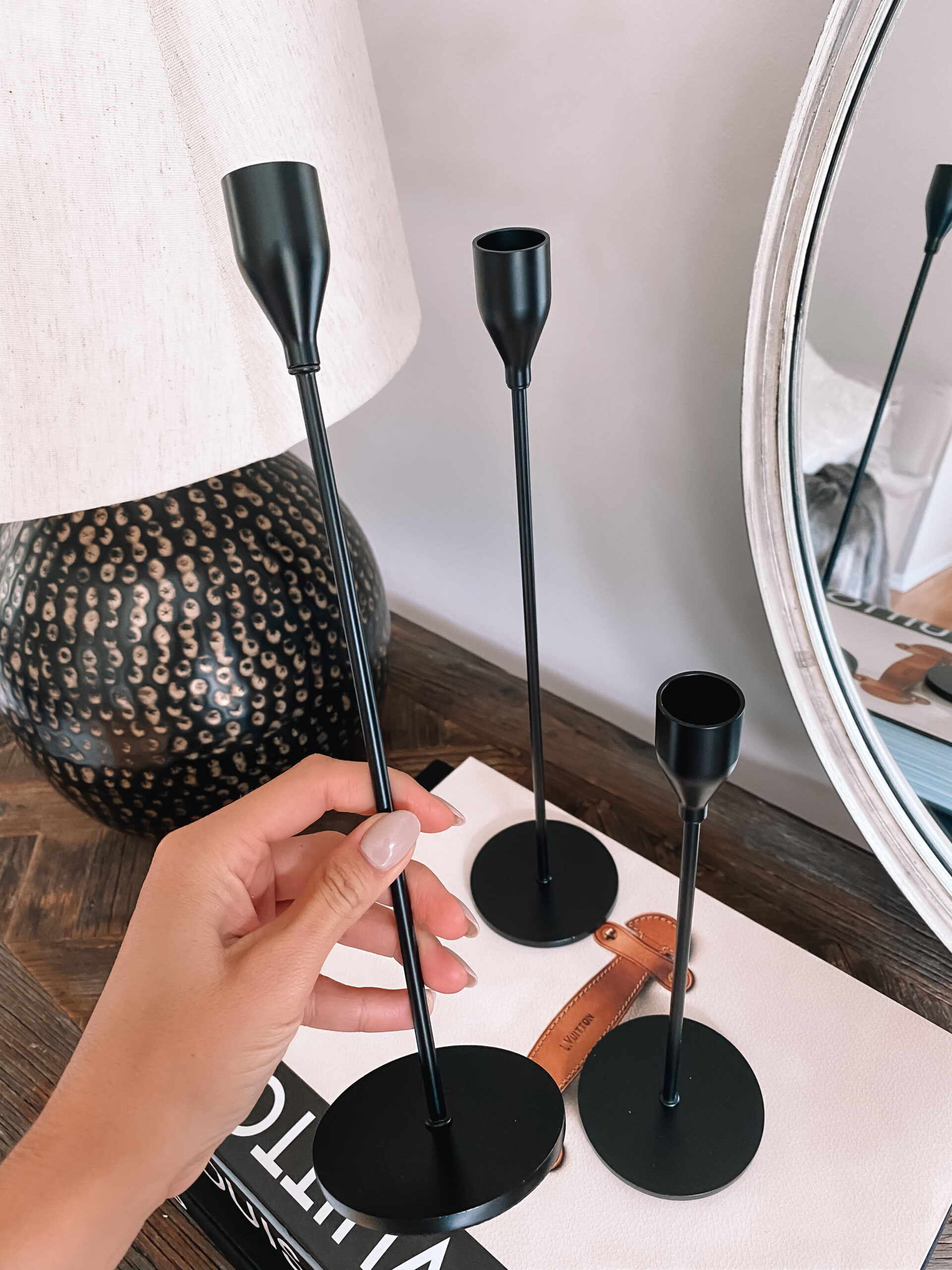 amazon finds, black candleholders