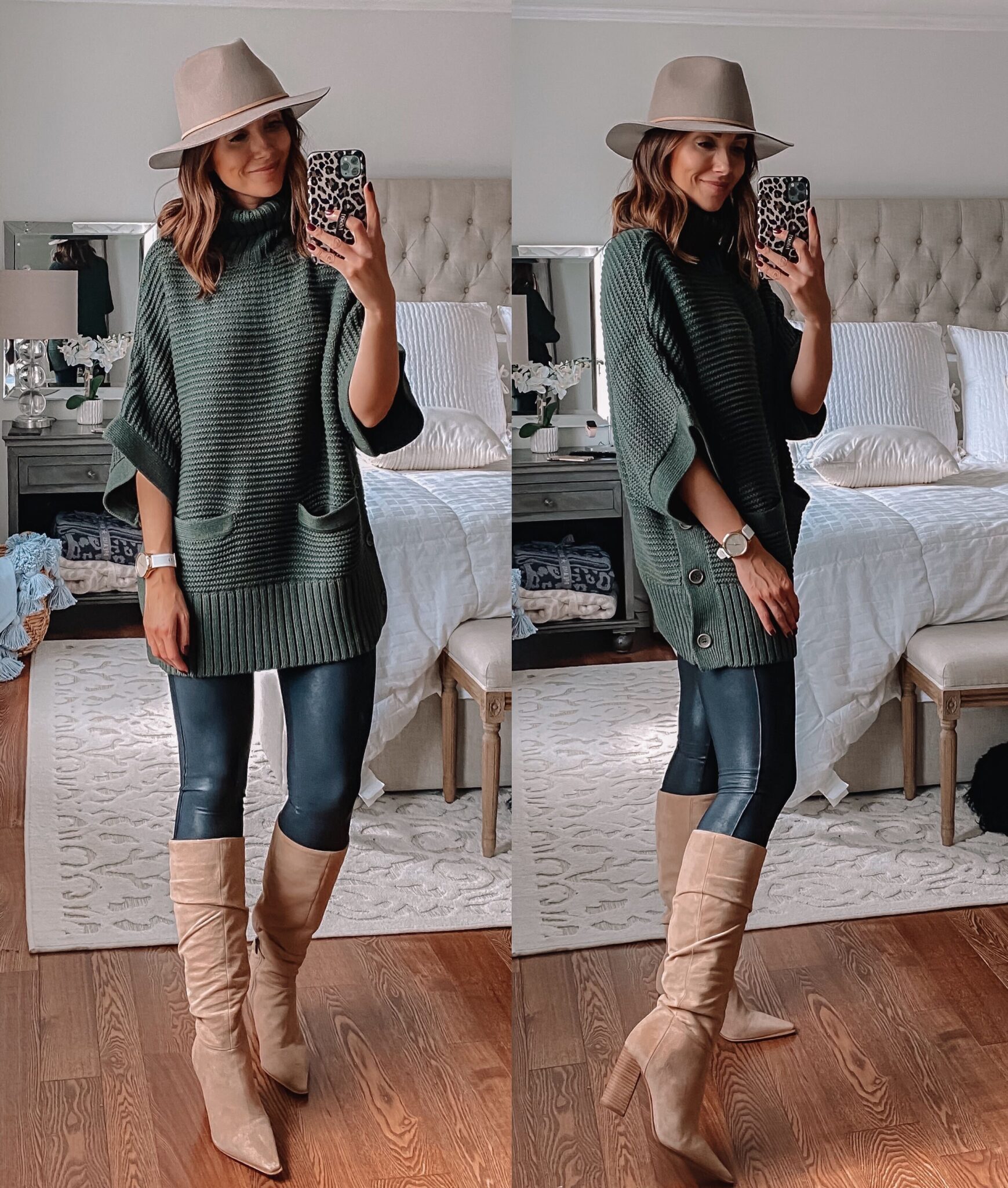 Jcrew Sweater Poncho, Fall outfit idea with sweater poncho
