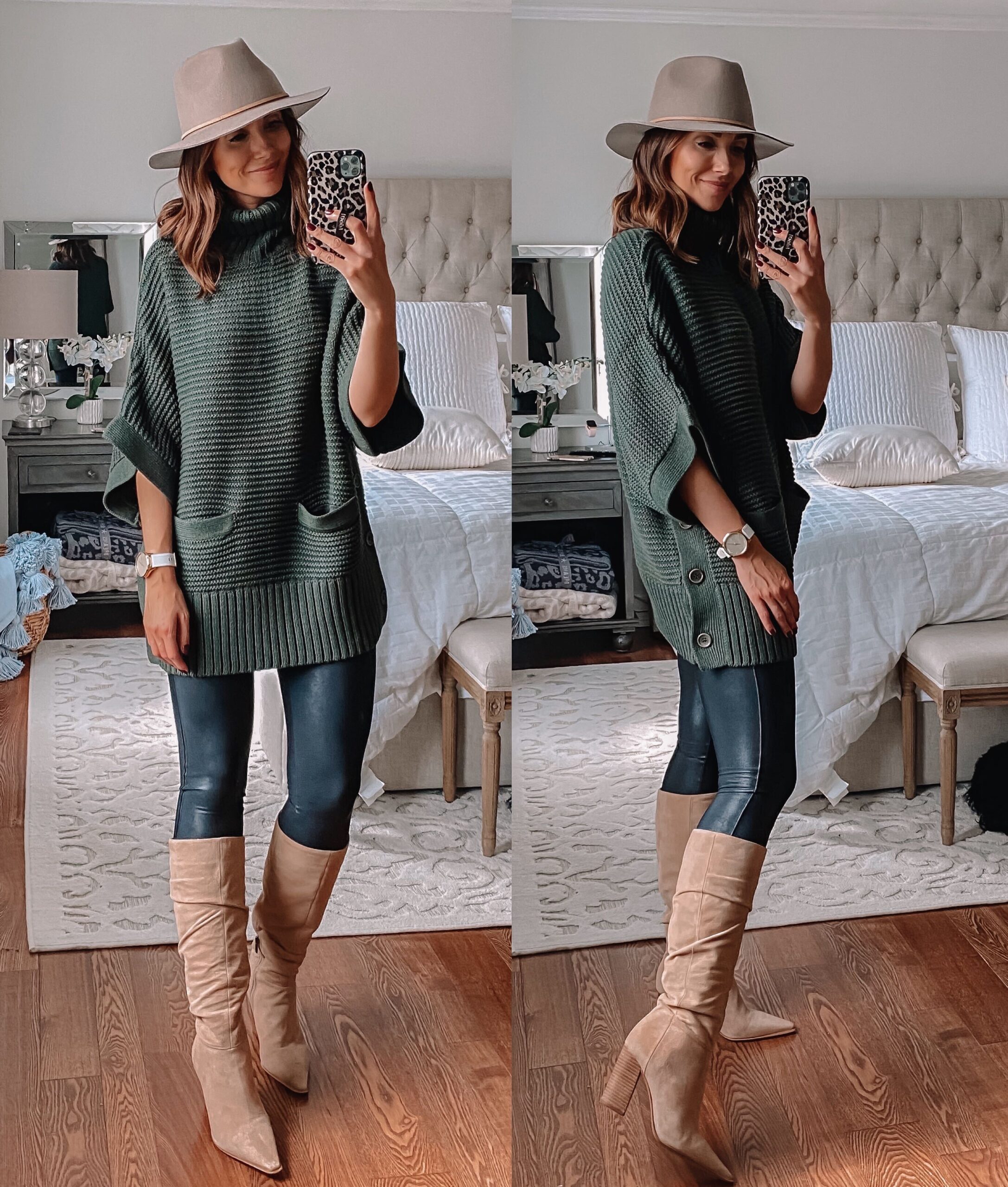 Rust Poncho Sweater