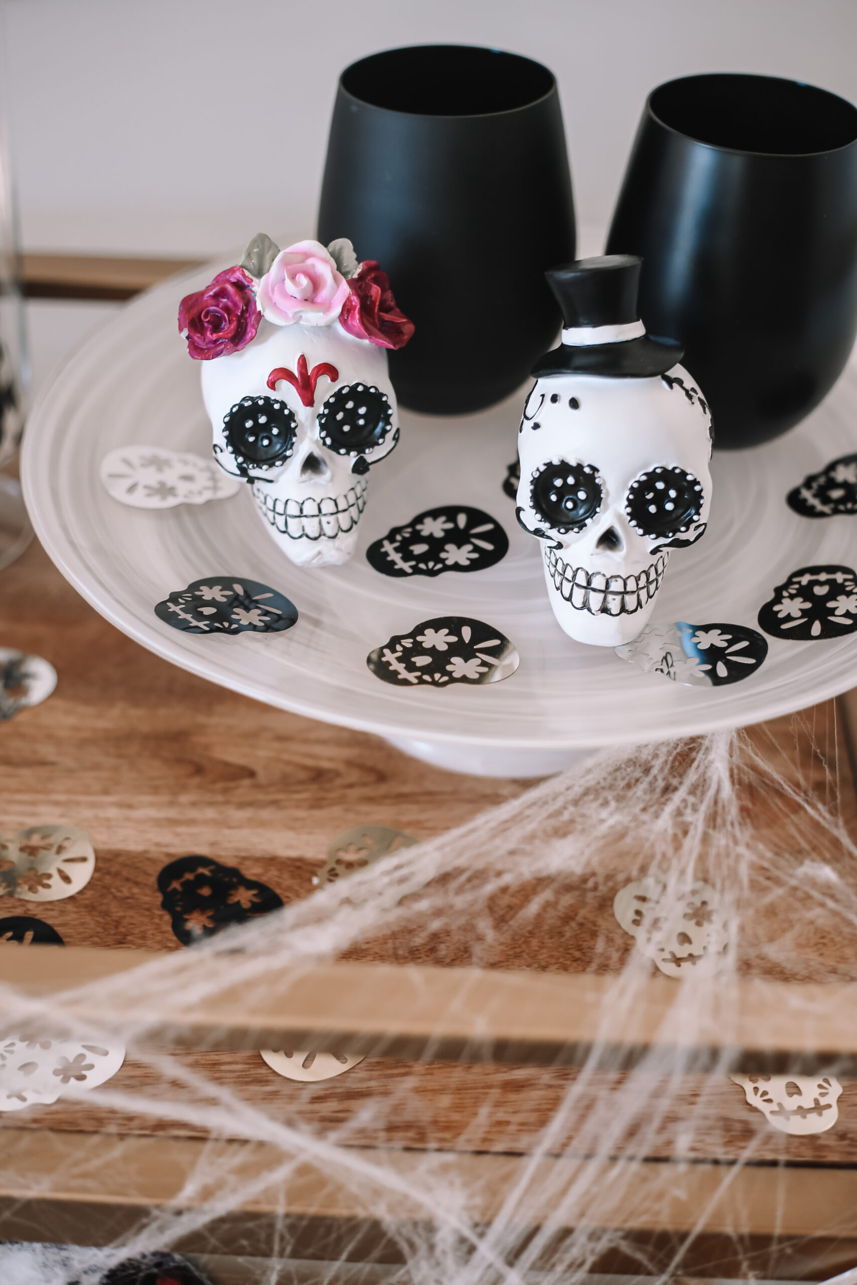 sugar skulls, sugar skull confetti, halloween