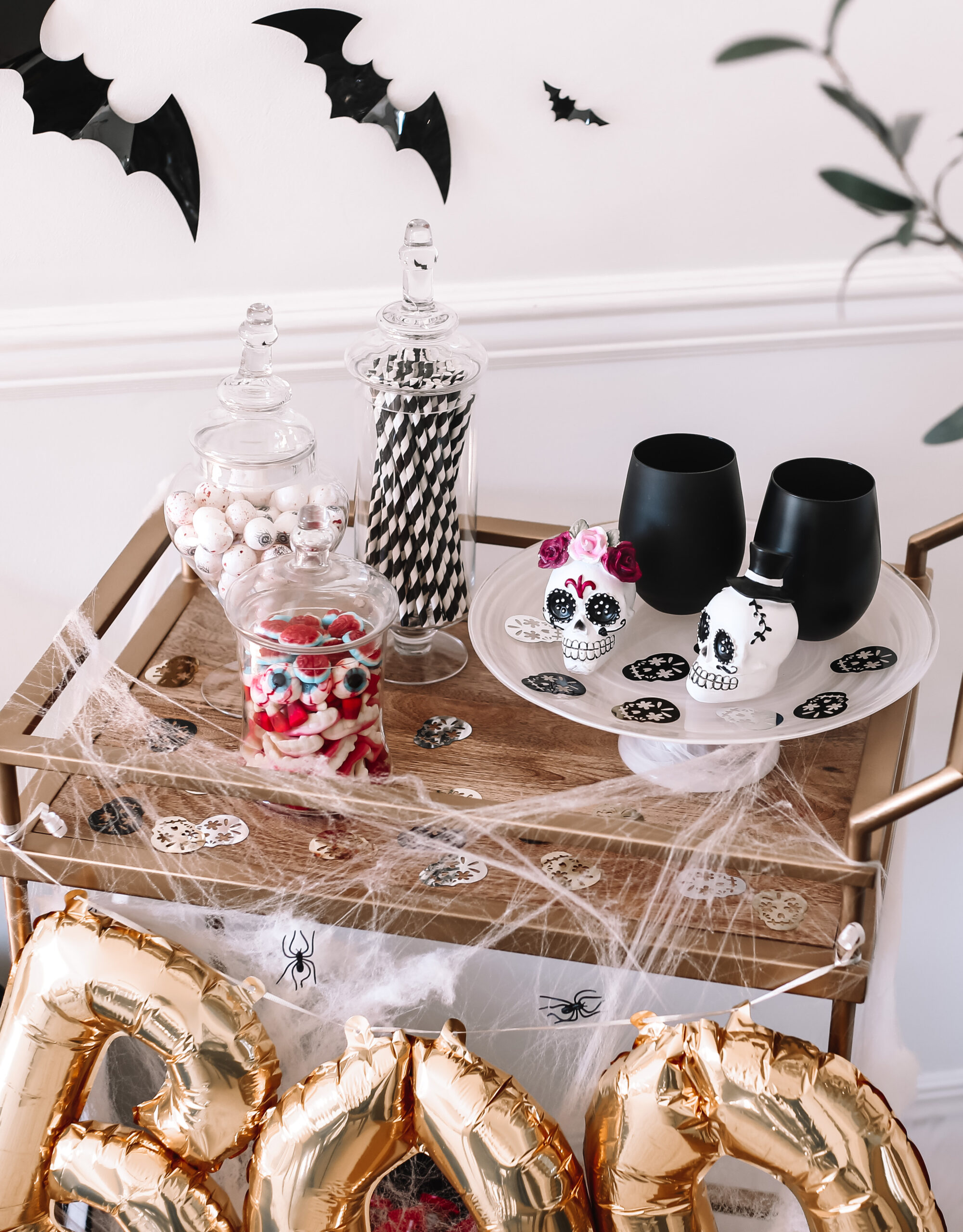 halloween bar cart