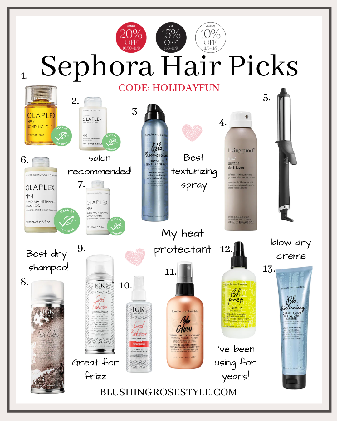 Sephora Sales Event - Hair Picks