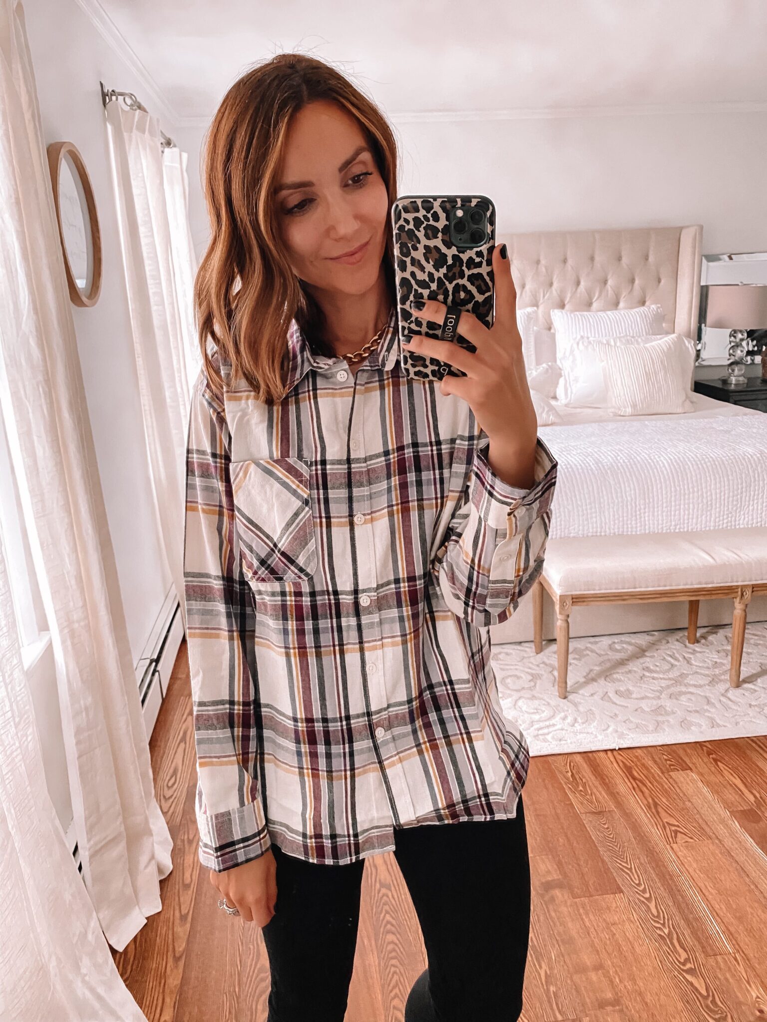 walmart flannel shirt, affordable fall outfit idea