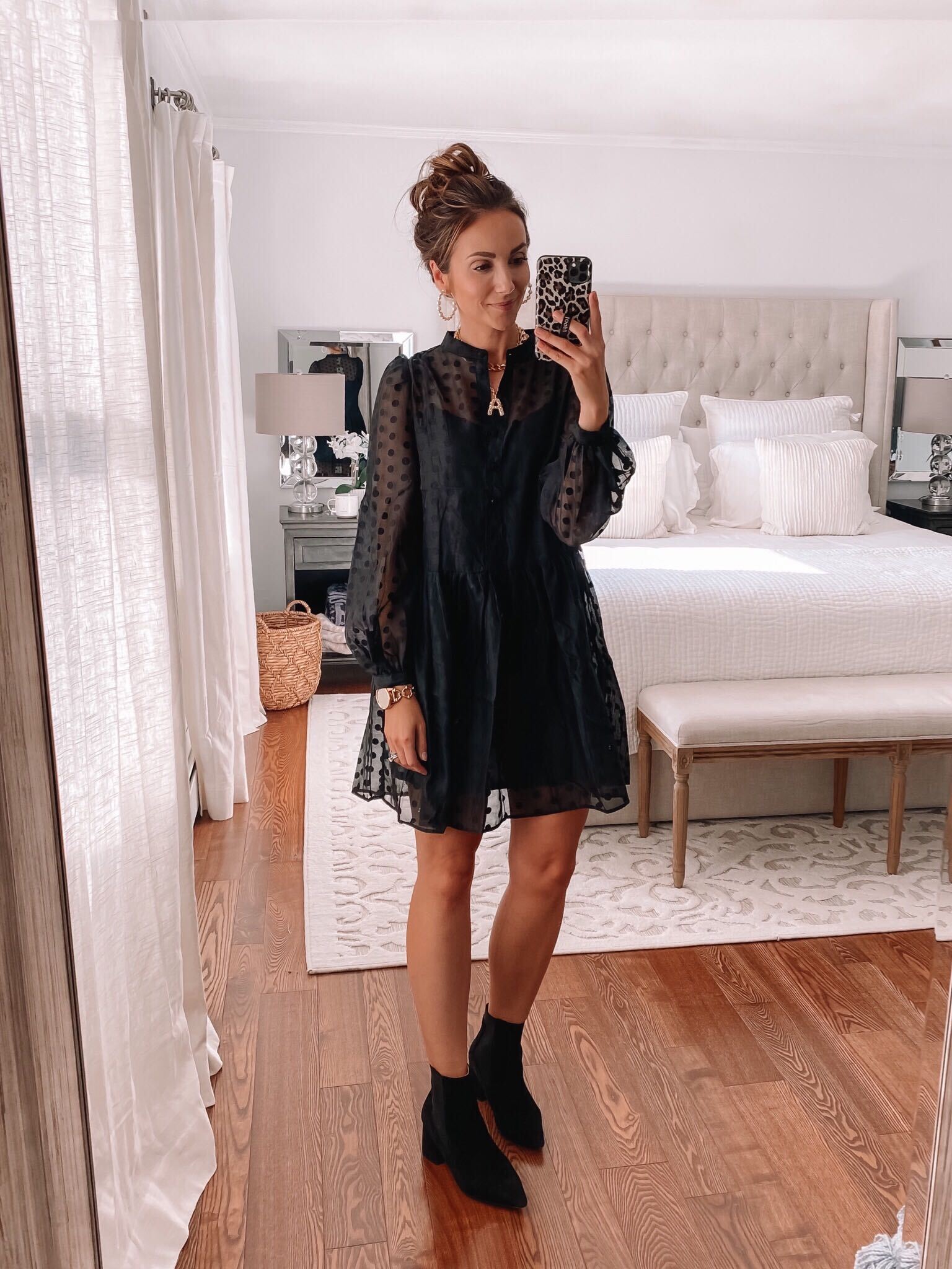 affordable puff sleeve dress