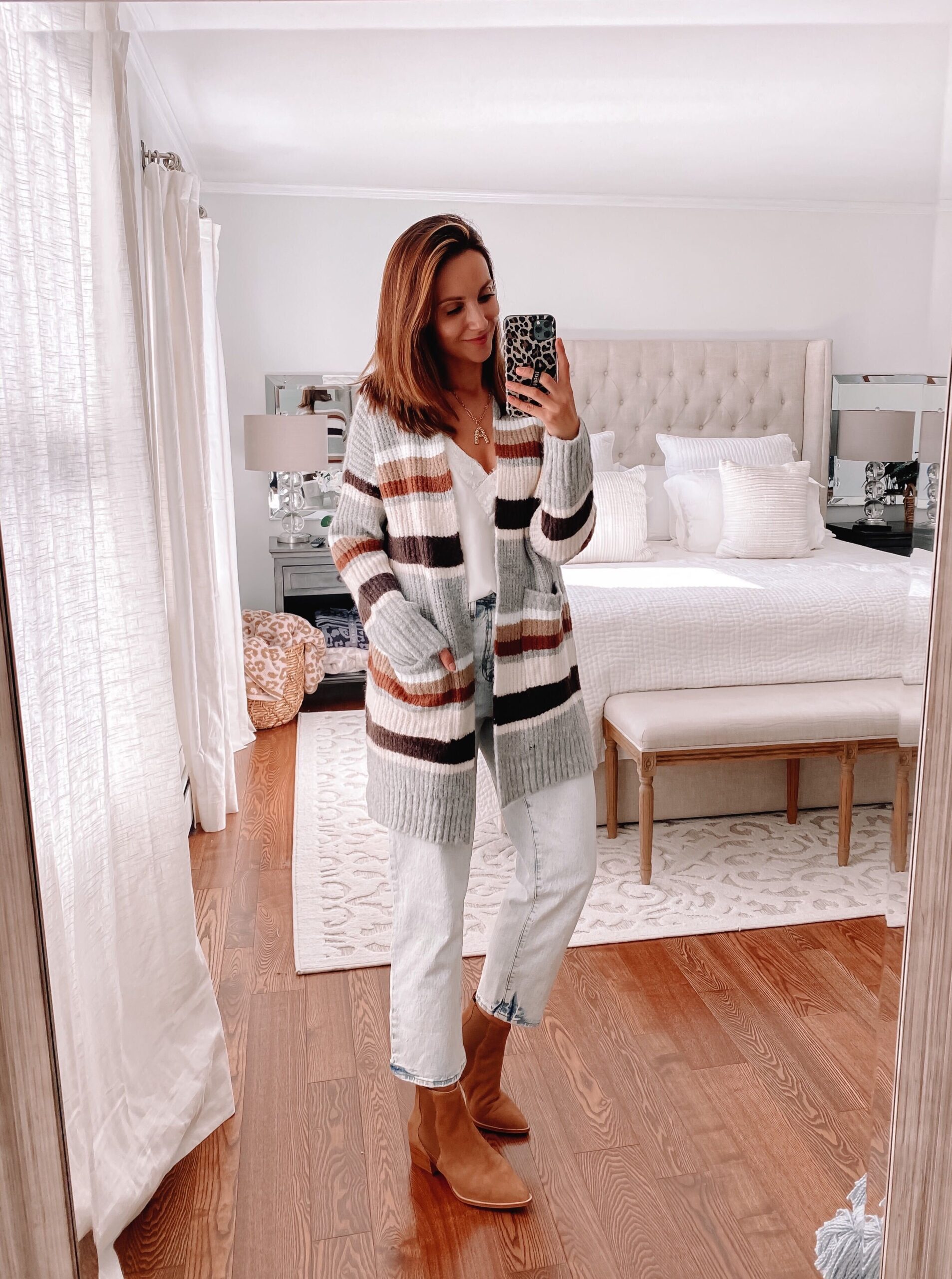 Colorblock target cardigan
