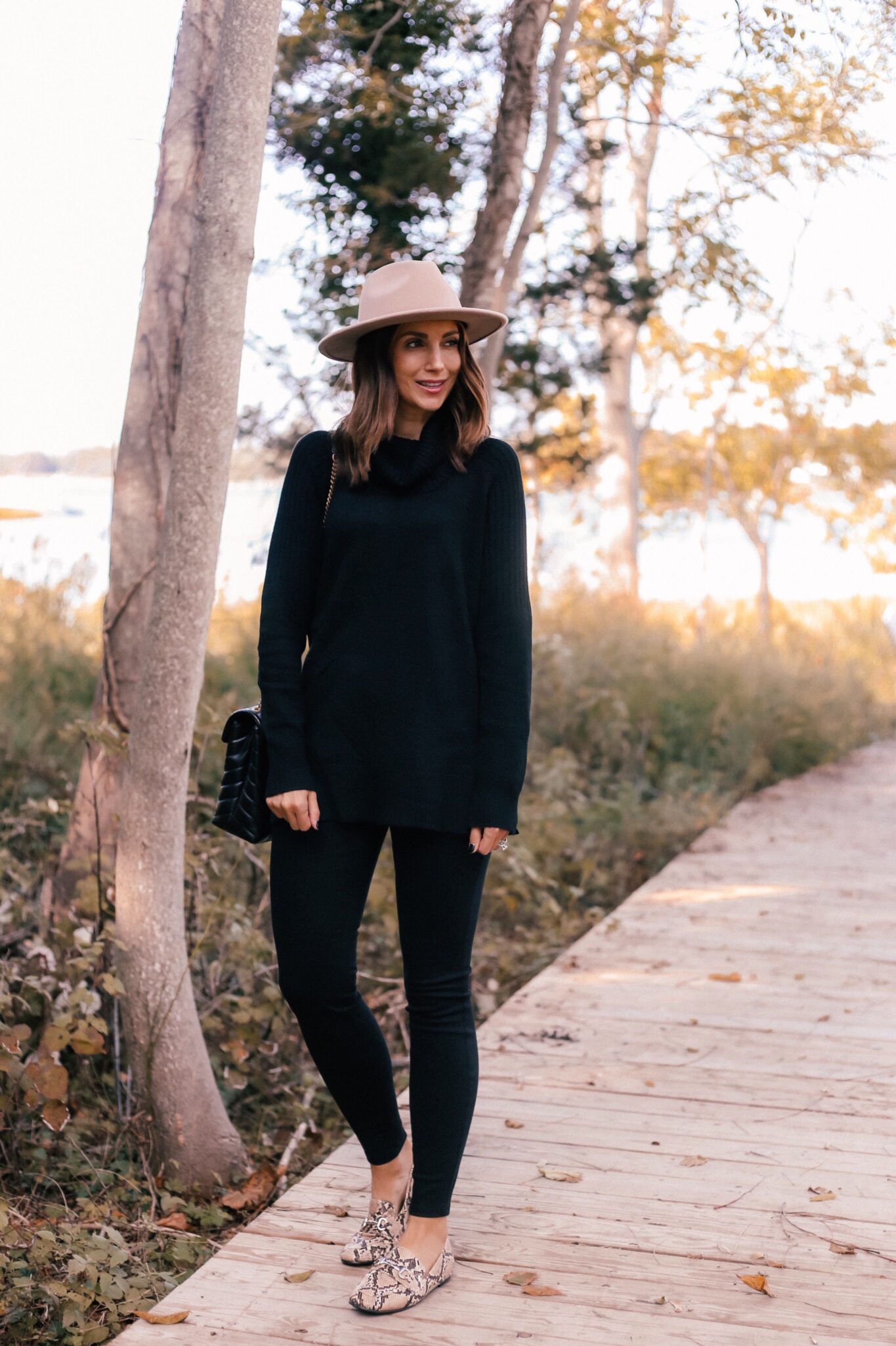 walmart fall outfit, turtleneck sweater, jeggings