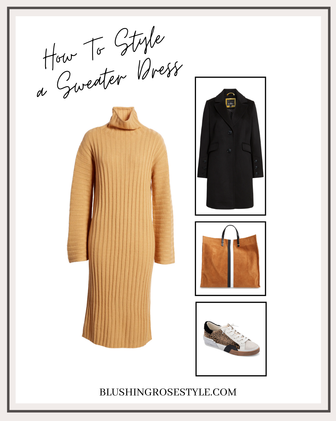 outfit idea with sweater dress
