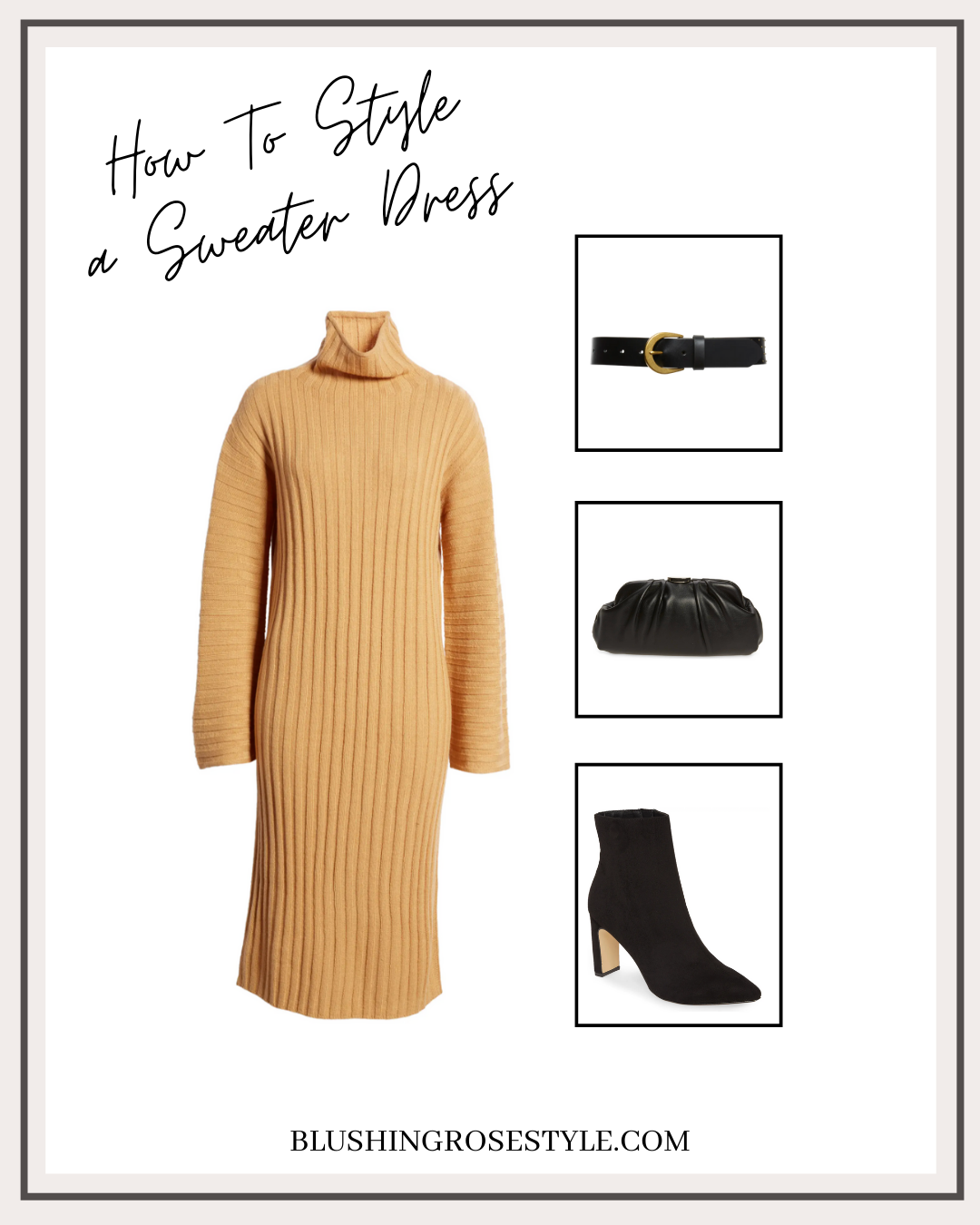 Outfit idea with sweater dress