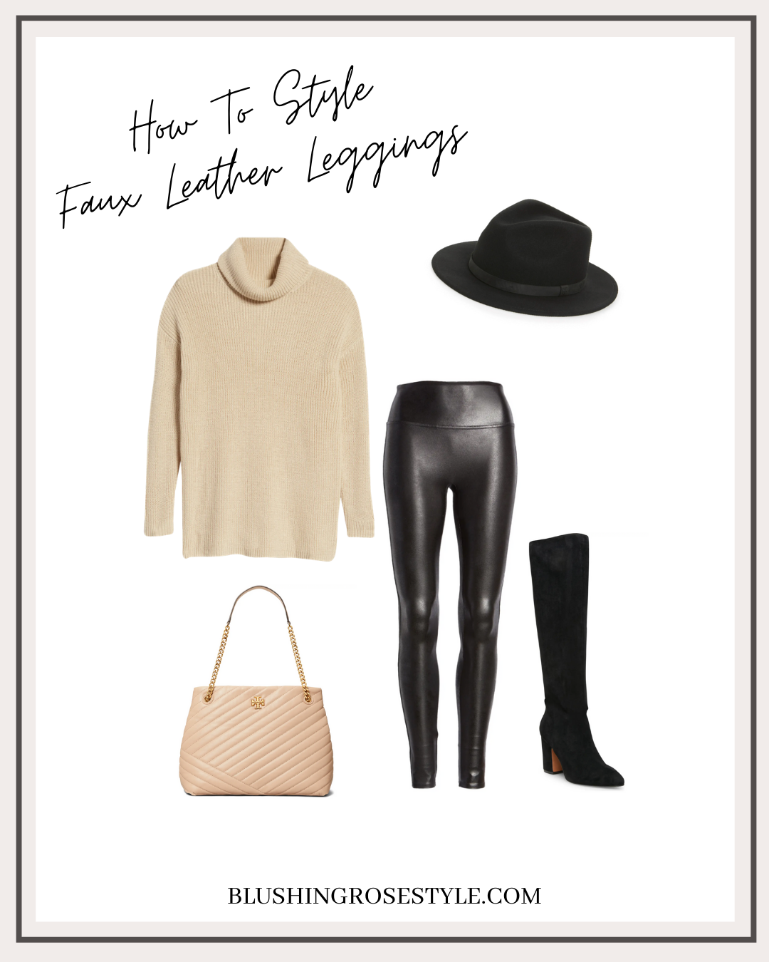 Outfit Idea With Faux Leather Leggings